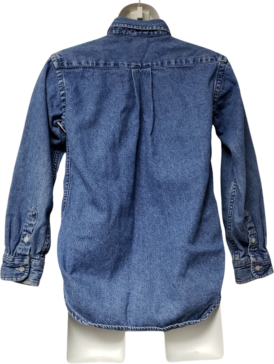 90s/00s Blue Denim Button Down Shirt By Ralph Lauren - Image 2