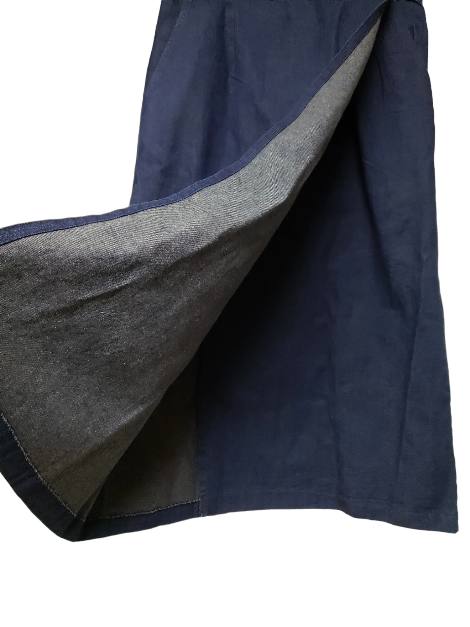 90s/00s Blue Denim Overlap Skirt By Vivaldi - Image 4