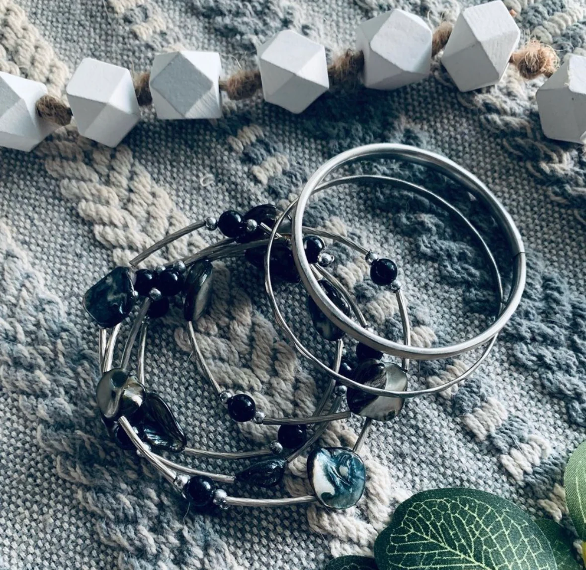 90s/00s Boho Wrap Bangles Bracelet Set - Image 2