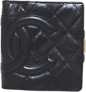 90s/00s Cambon Line Vintage Leather Bifold Wallet With Coa By Chanel - Image 3