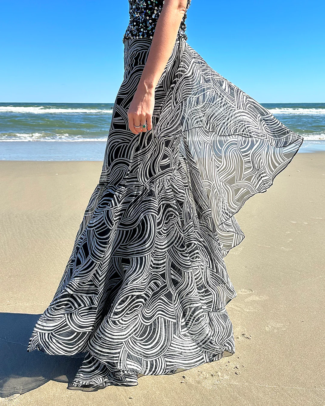 90s/00s Carolina Herrera Silk Organza Mermaid Ballskirt By Carolina Herrera - Image 10