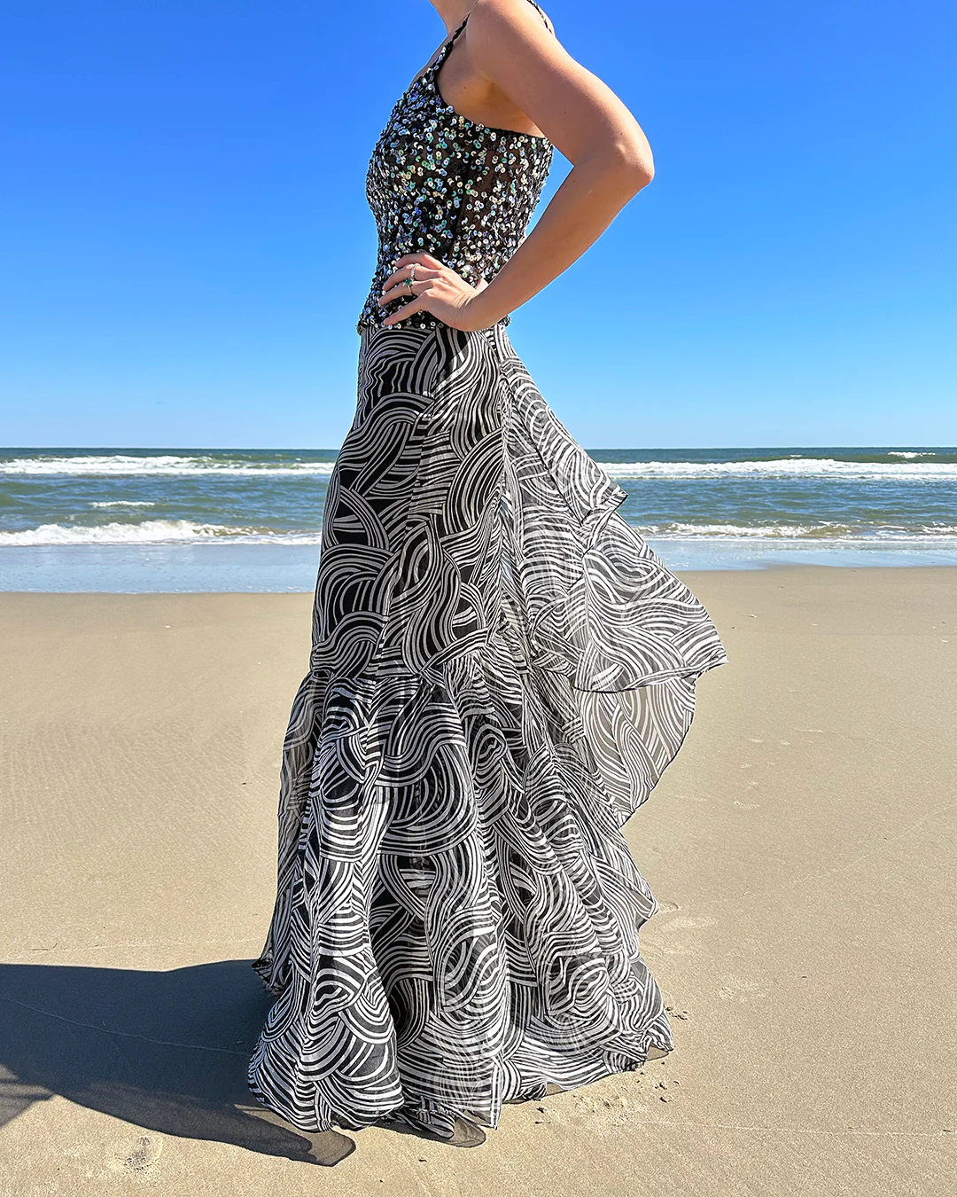 90s/00s Carolina Herrera Silk Organza Mermaid Ballskirt By Carolina Herrera - Image 7