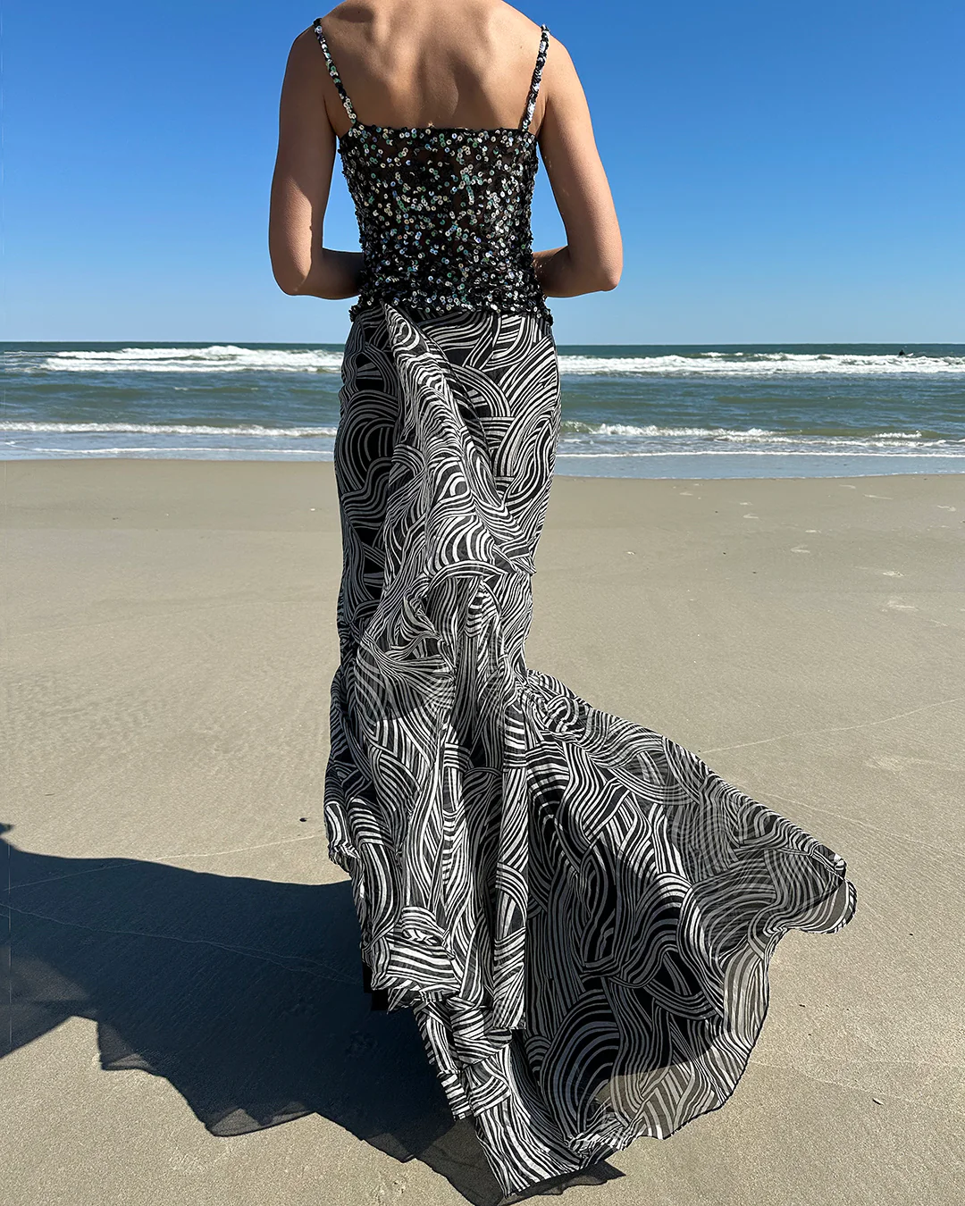90s/00s Carolina Herrera Silk Organza Mermaid Ballskirt By Carolina Herrera - Image 8
