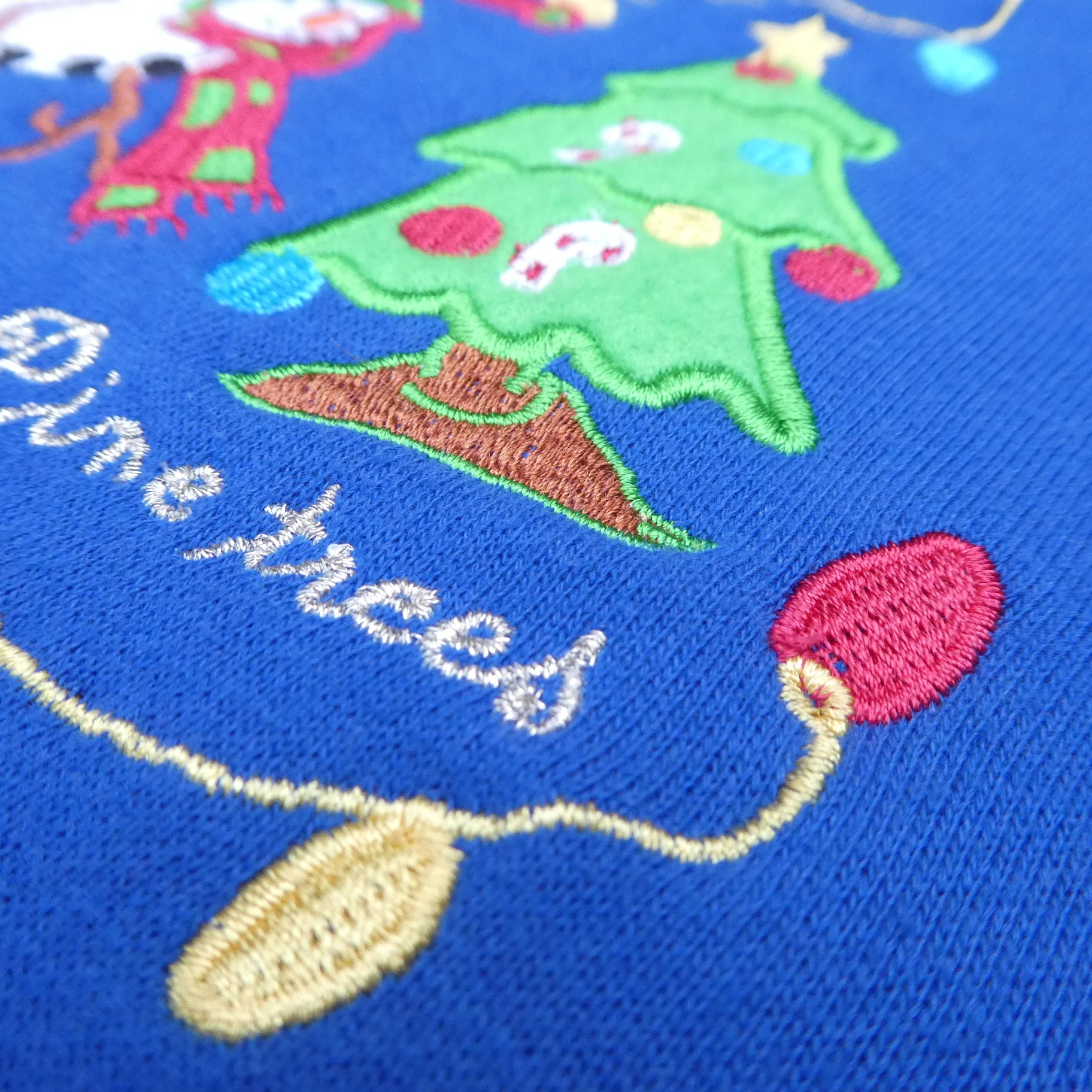90s/00s Christmas Sweatshirt Fleece Lined Holiday Family By Quacker Factory - Image 6