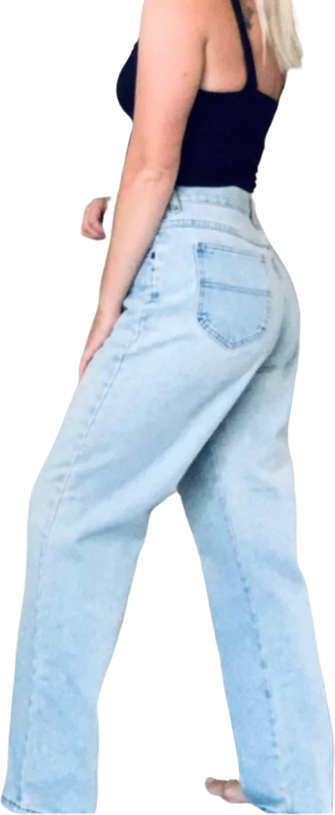 90s/00s Classic Light Wash Straight Leg Baggy Jeans By Riders - Image 2