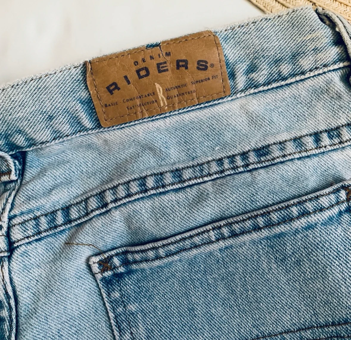 90s/00s Classic Light Wash Straight Leg Baggy Jeans By Riders - Image 8