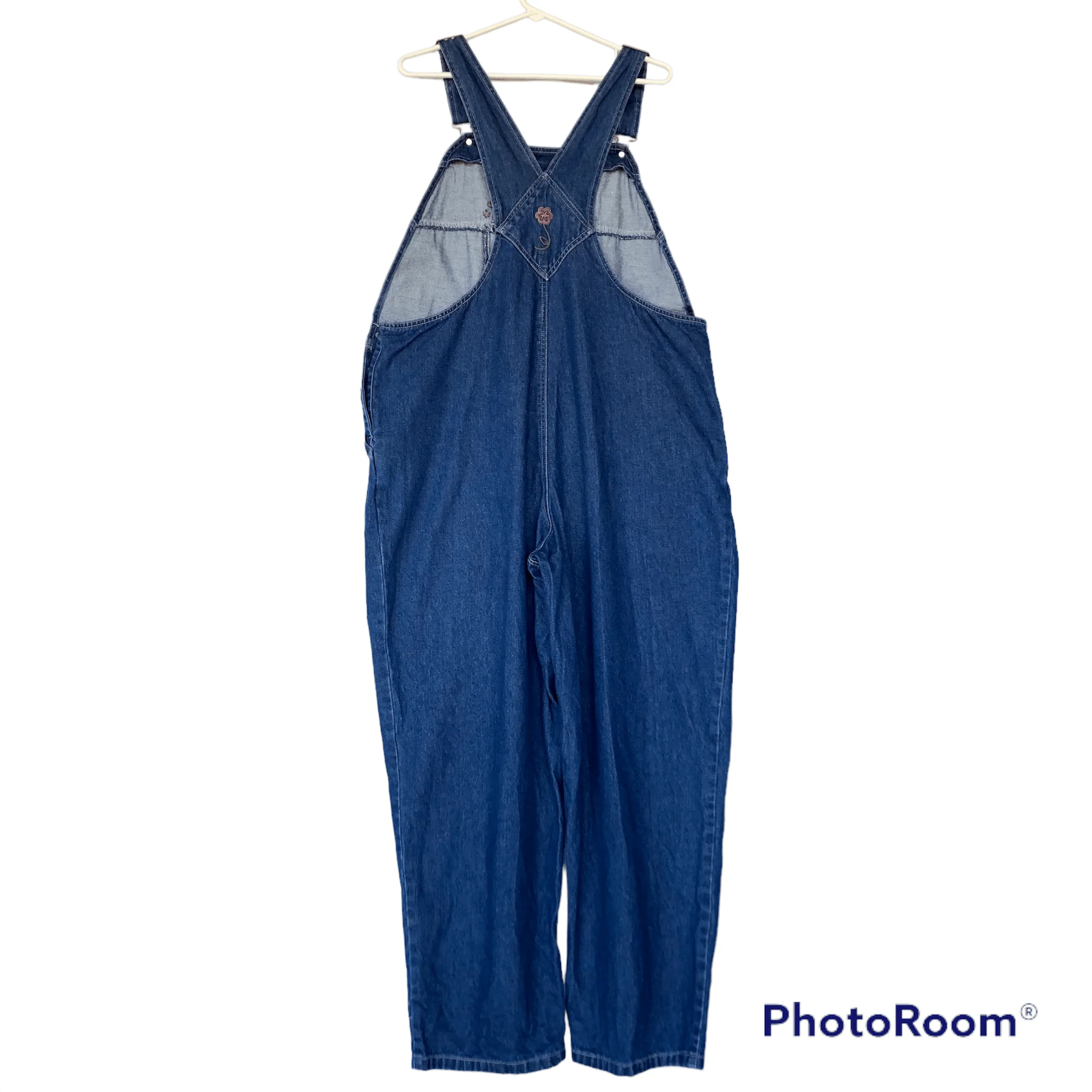 90s/00s Classic Pooh Denim Bib Overalls Womens Sz Xl Farm By Disney - Image 2
