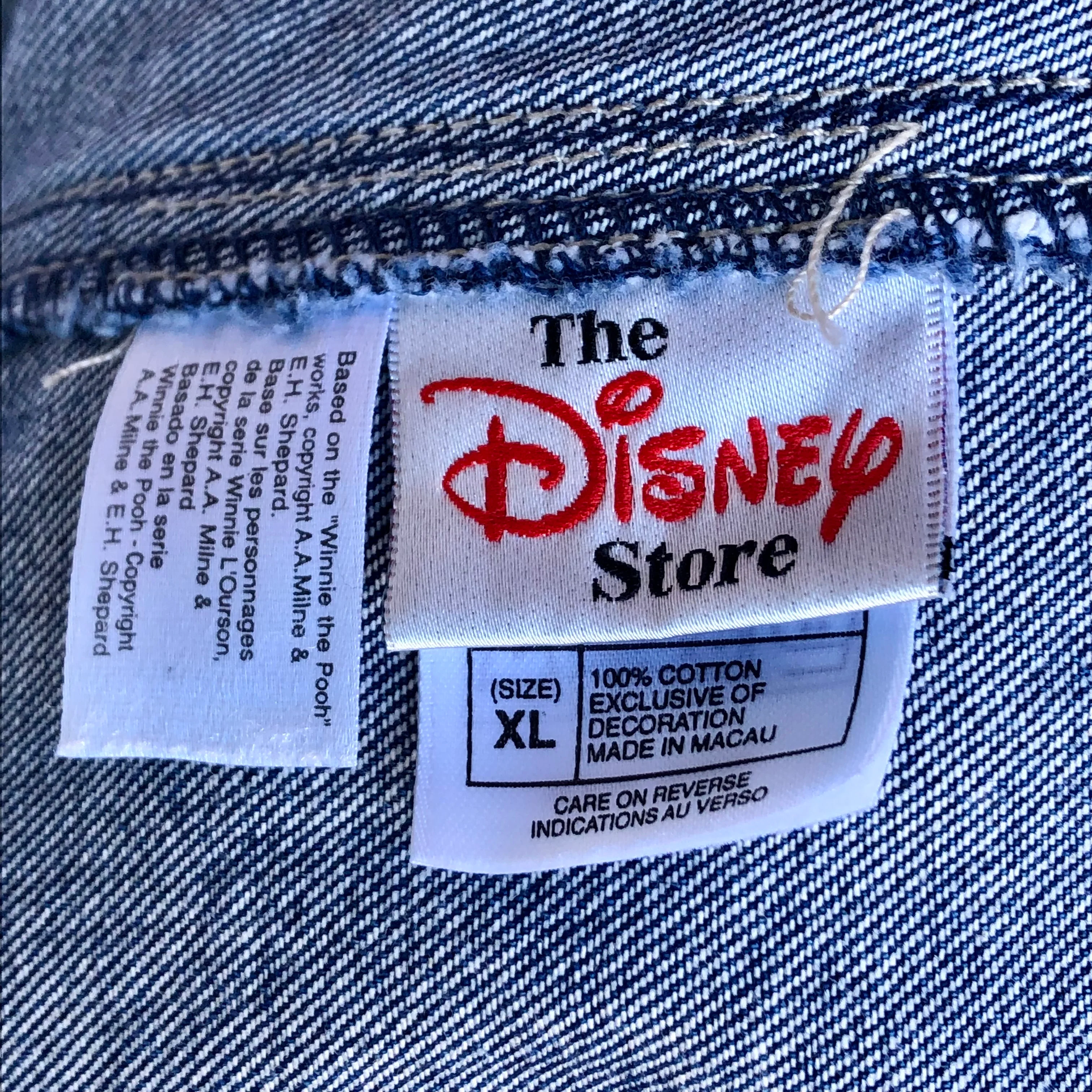 90s/00s Classic Pooh Denim Bib Overalls Womens Sz Xl Farm By Disney - Image 3