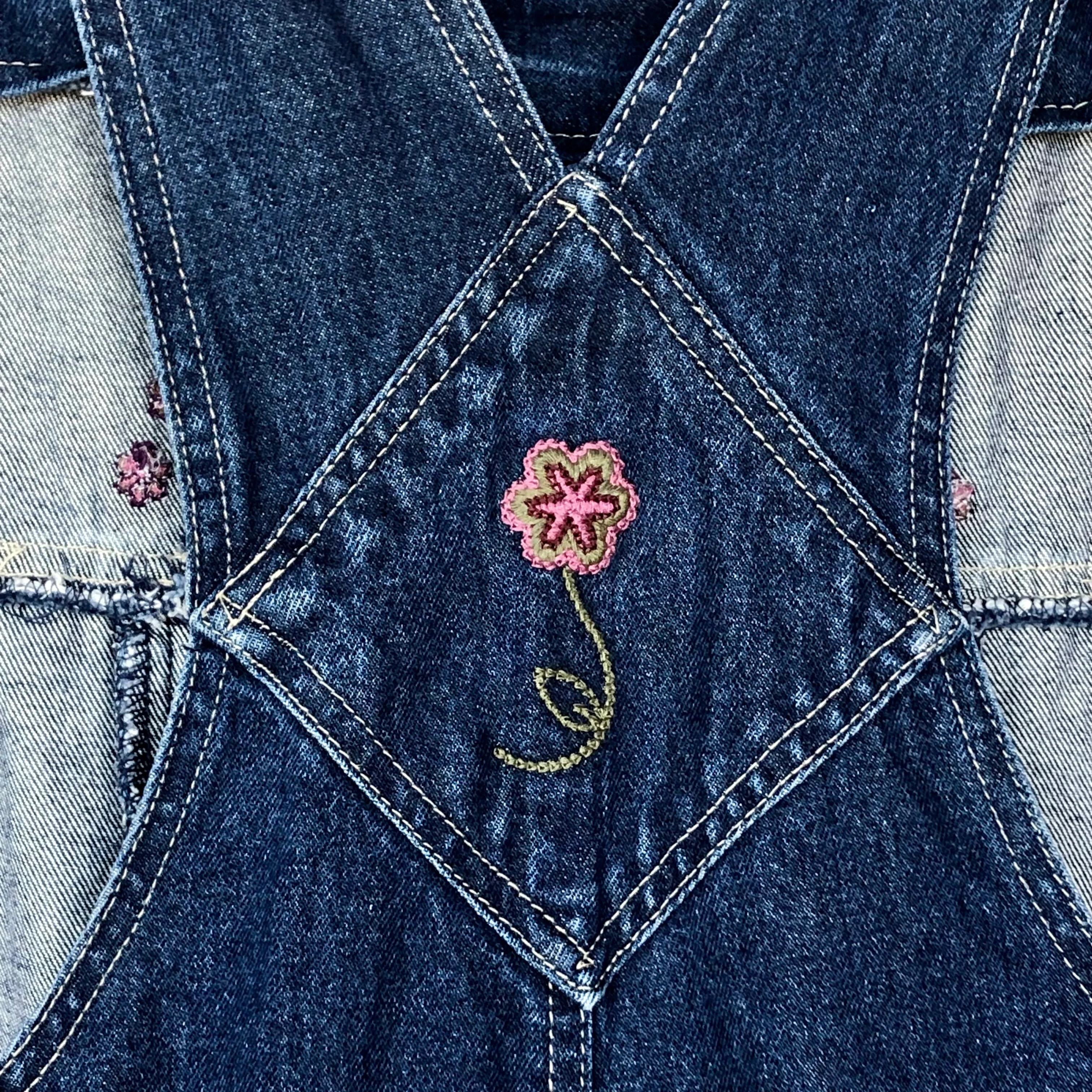 90s/00s Classic Pooh Denim Bib Overalls Womens Sz Xl Farm By Disney - Image 5