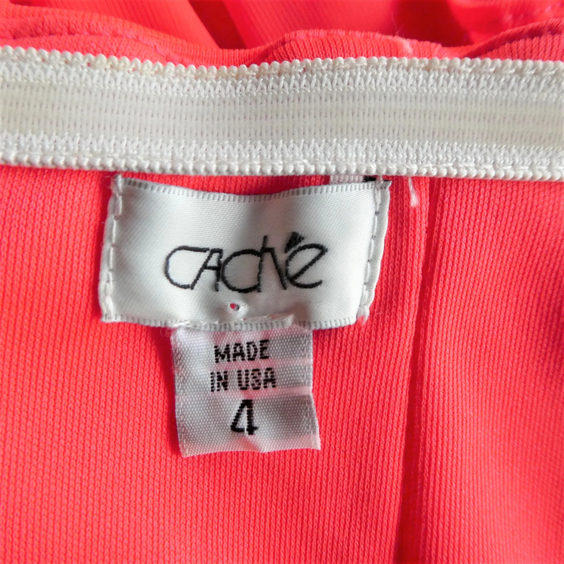 90s/00s Cocktail Dress Ruched Neon Red Padded Bra Usa 4 By Cache - Image 12