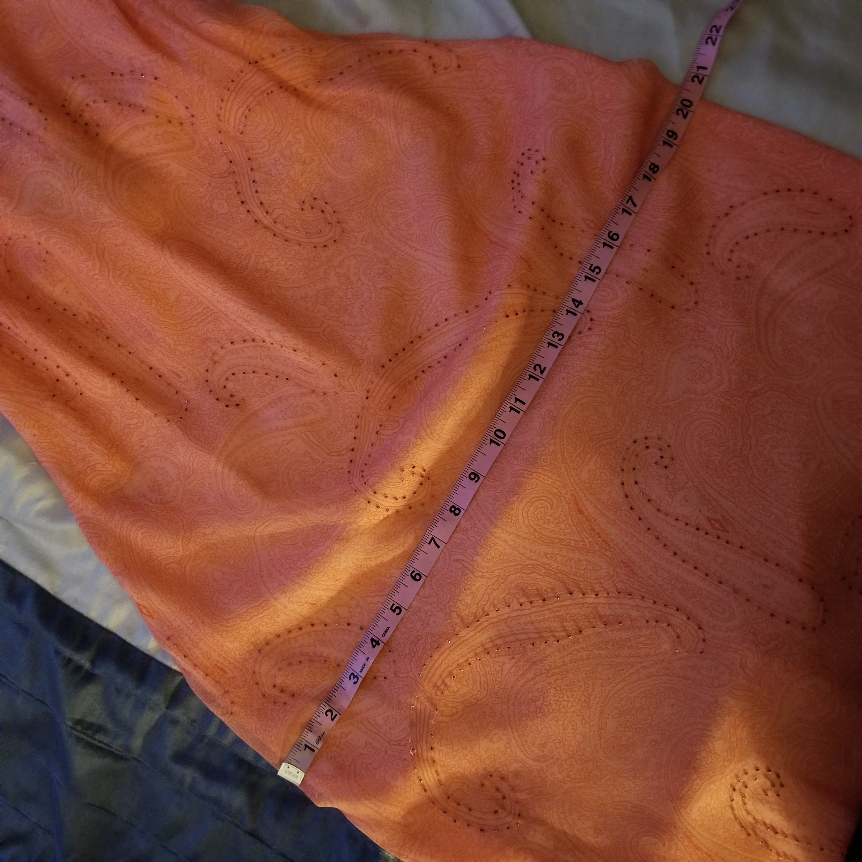 90s/00s Coral/peach Silk Chiffon Bias Gown W Silver Beads By Chelsea Nites - Image 7