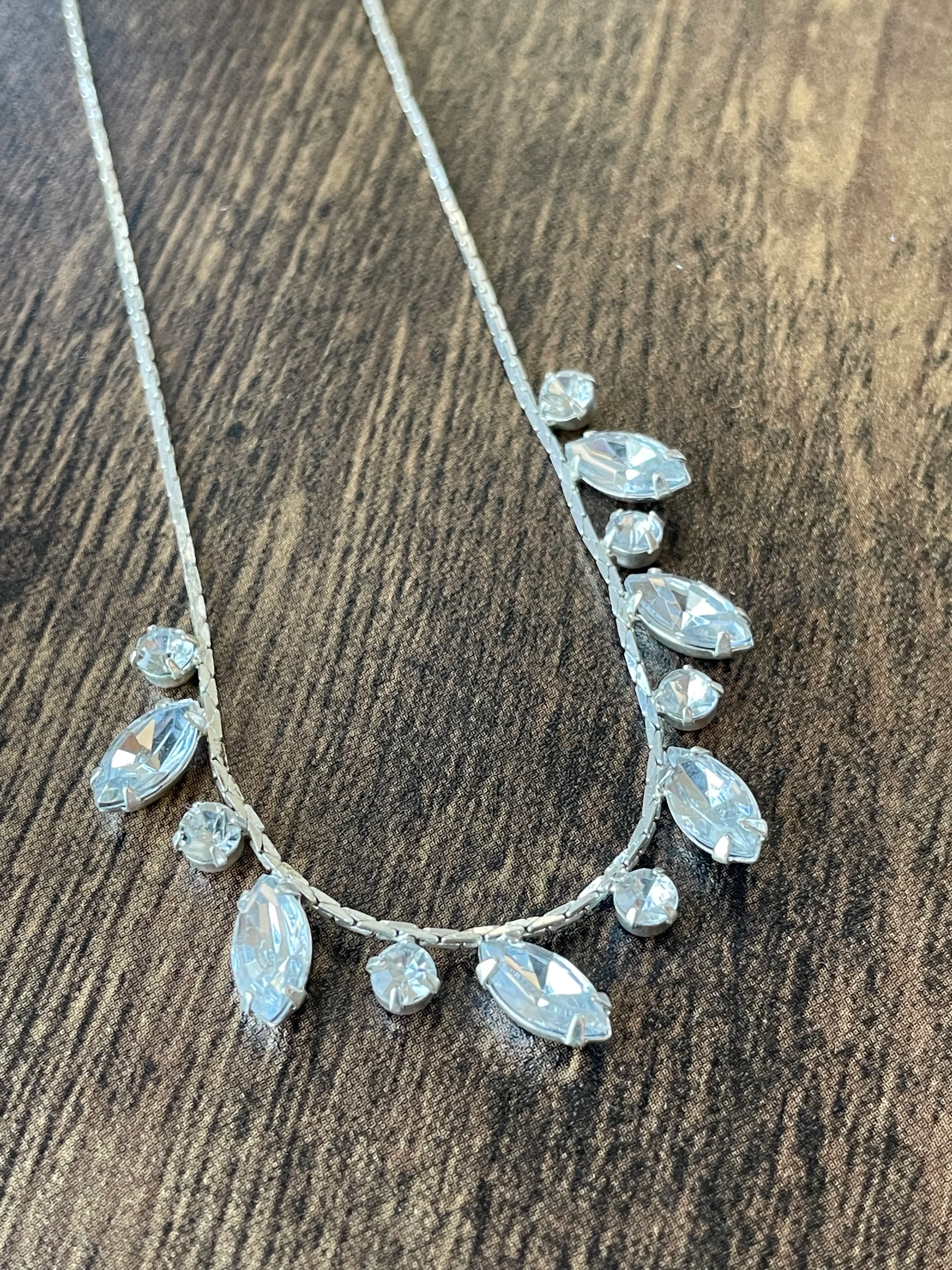 90s/00s Cz Stone And Sterling Necklace - Image 3