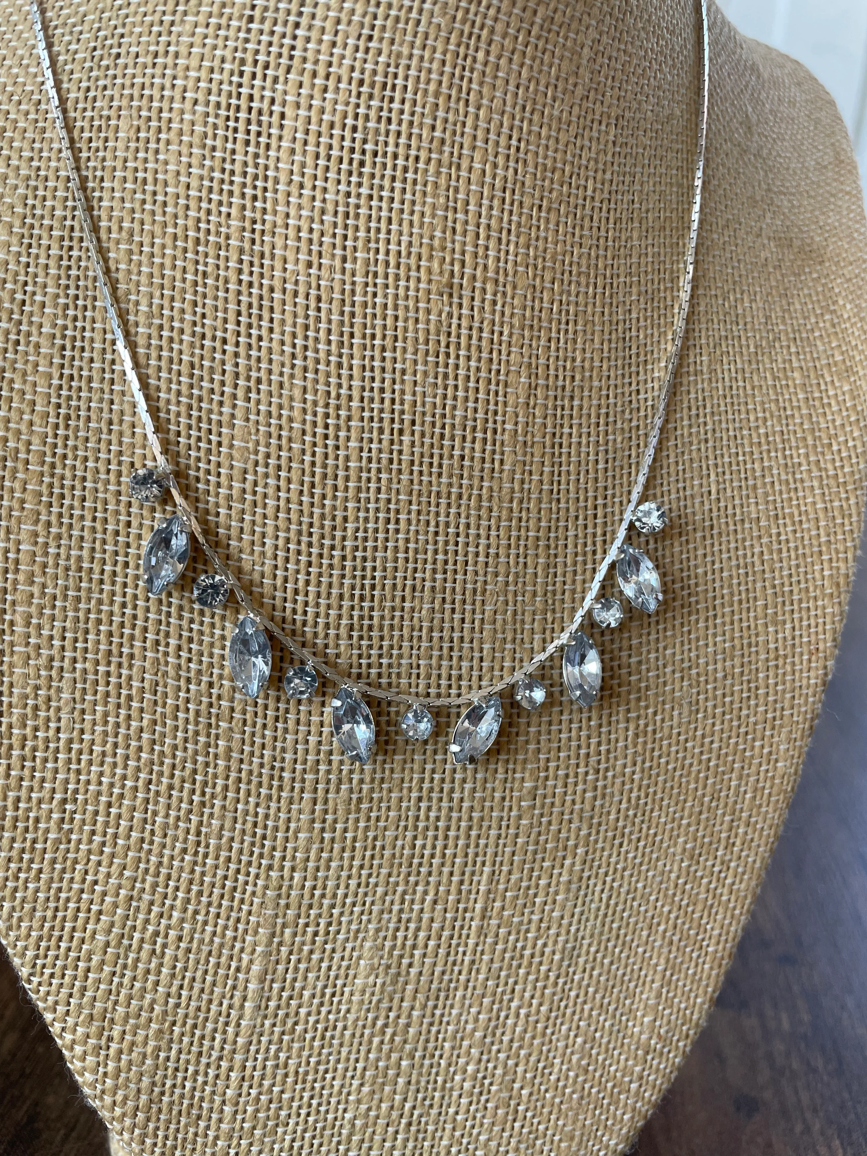 90s/00s Cz Stone And Sterling Necklace - Image 5