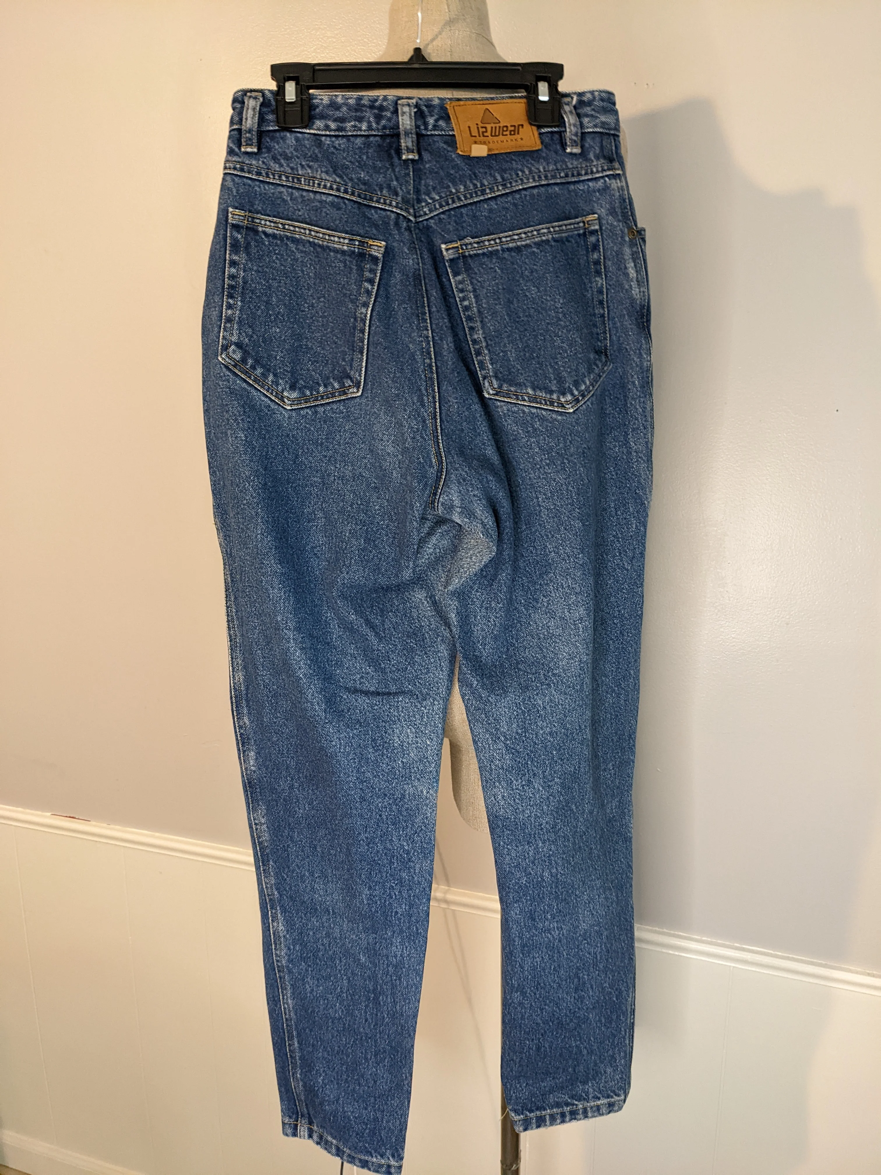 90s/00s Dark Blue High Rise Mom Jeans By Liz Wear - Image 6