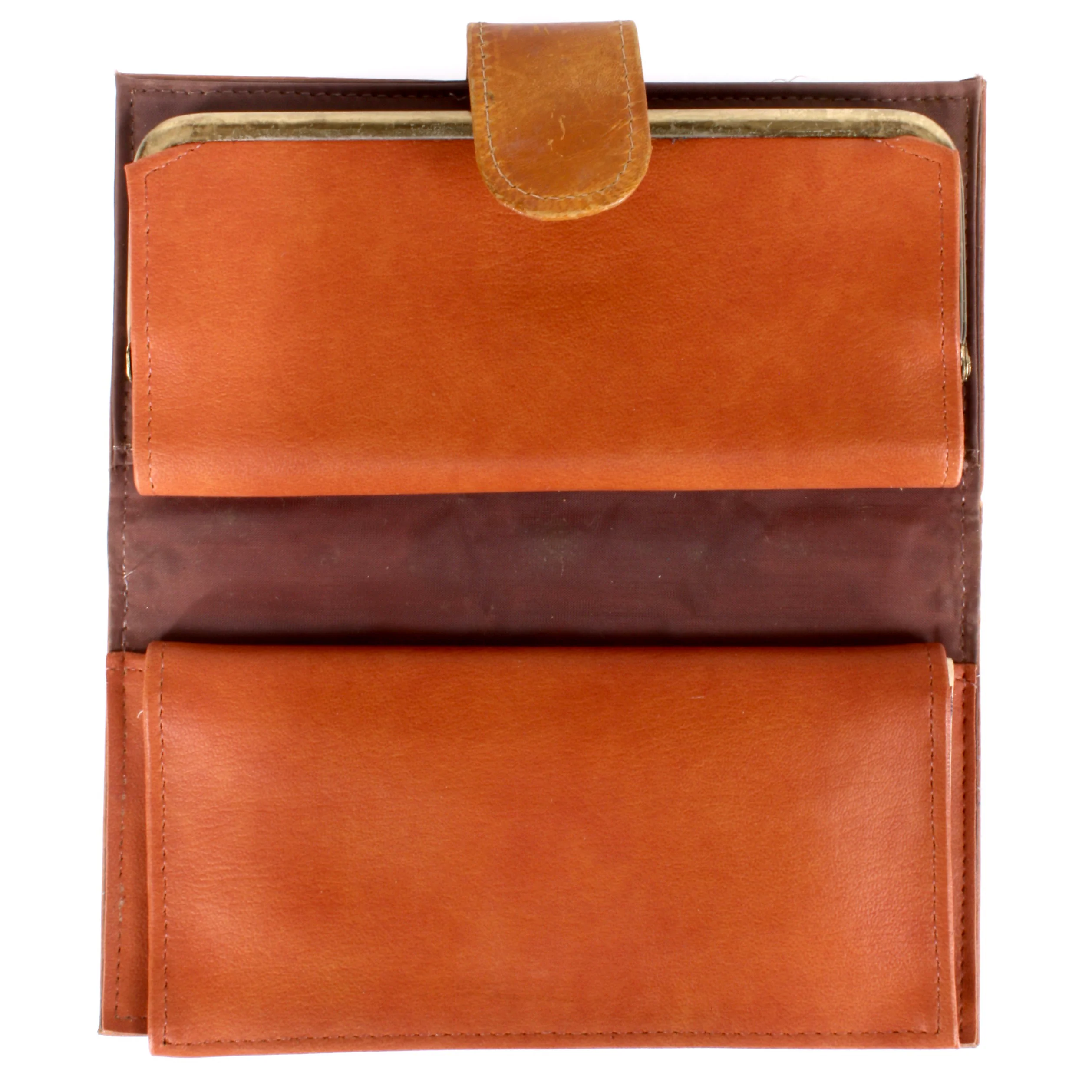 90s/00s Deadstock Painted Tooled Leather Wallet Boho By Rga - Image 8