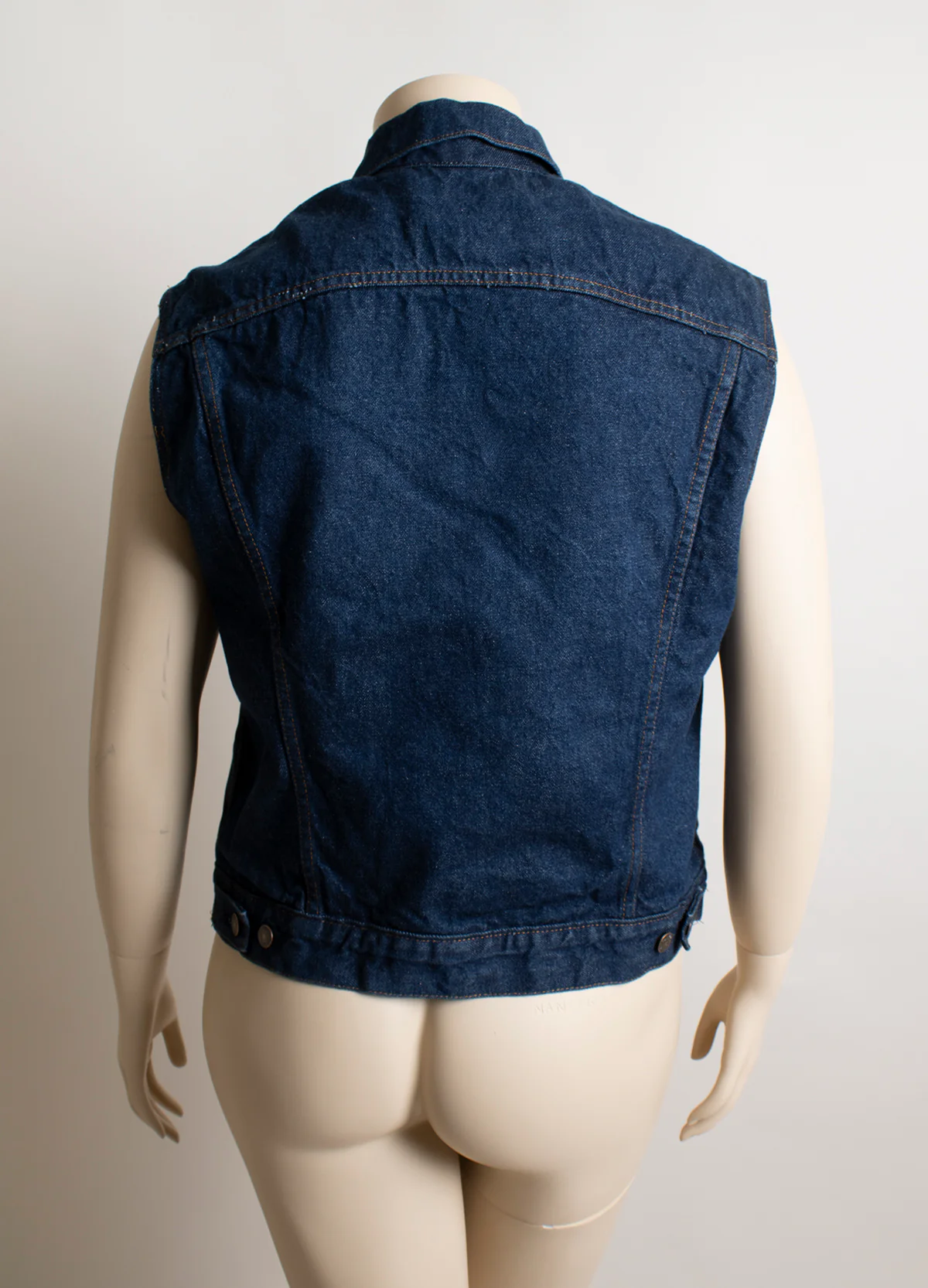 90s/00s Denim Jean Vest Buffalo Plaid Lined By Levi's By Levi Strauss - Image 8