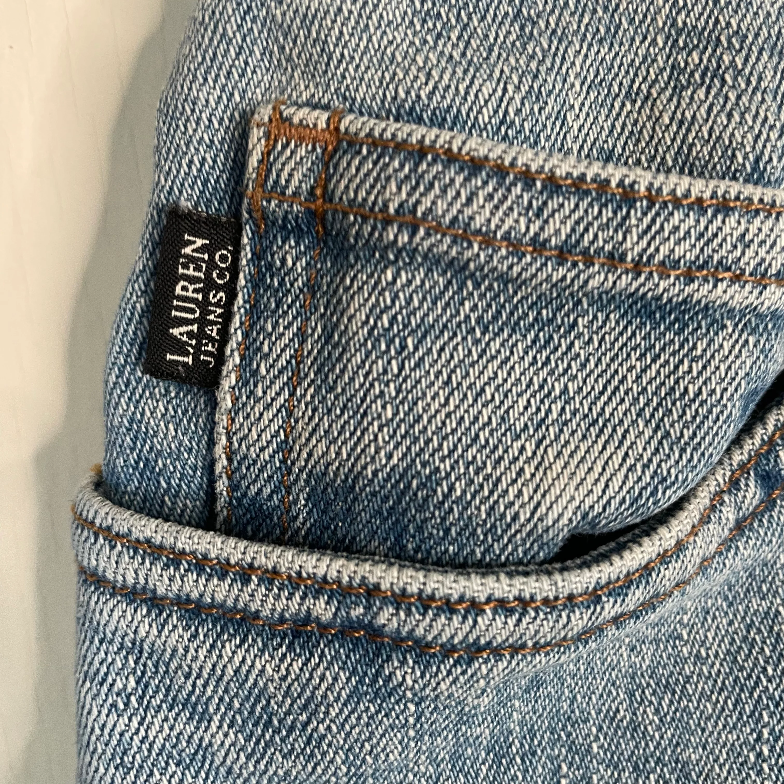 90s/00s Denim Maxi Skirt By Lauren Jeans Co. - Image 3