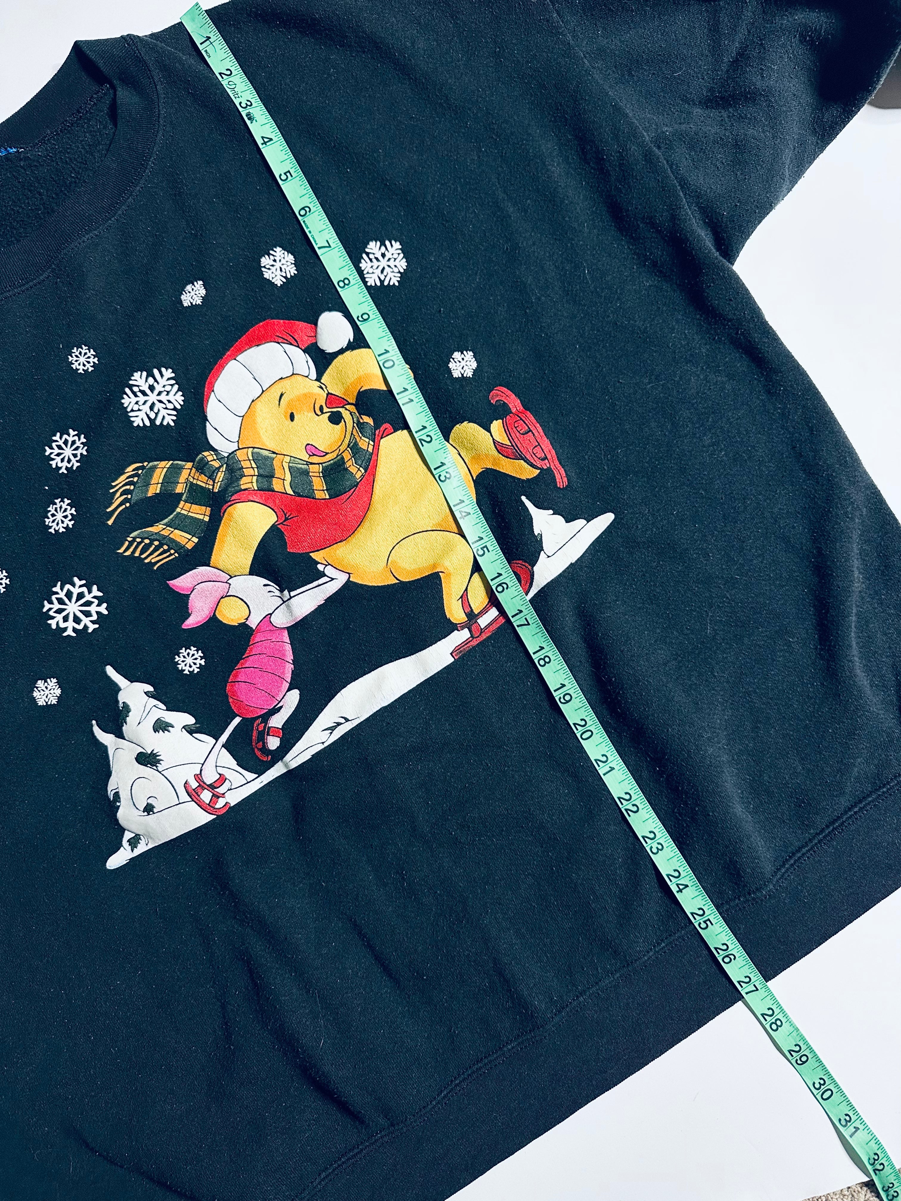 90s/00s Disney Winnie The Pooh Winter Christmas Sweatshirt By Disney - Image 6