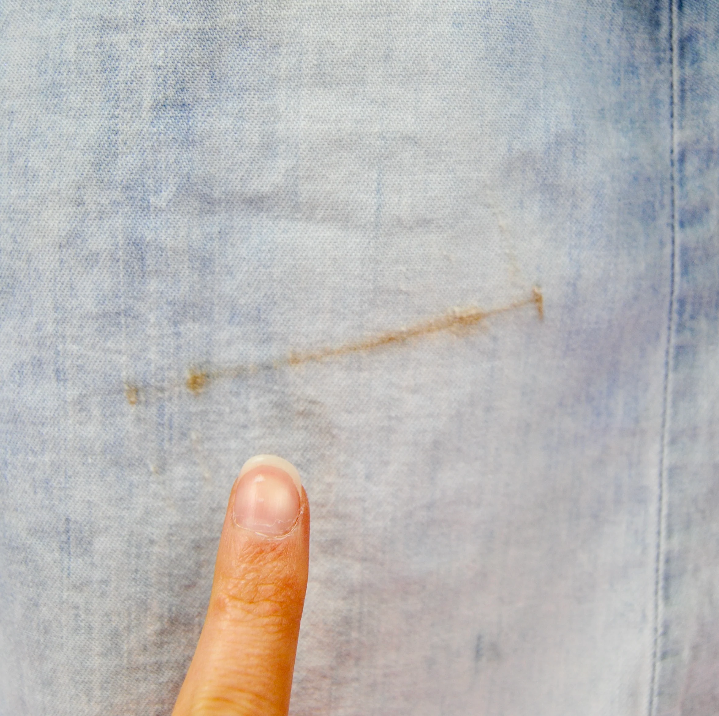 90s/00s Distressed Light Blue Denim Top By Jag - Image 14
