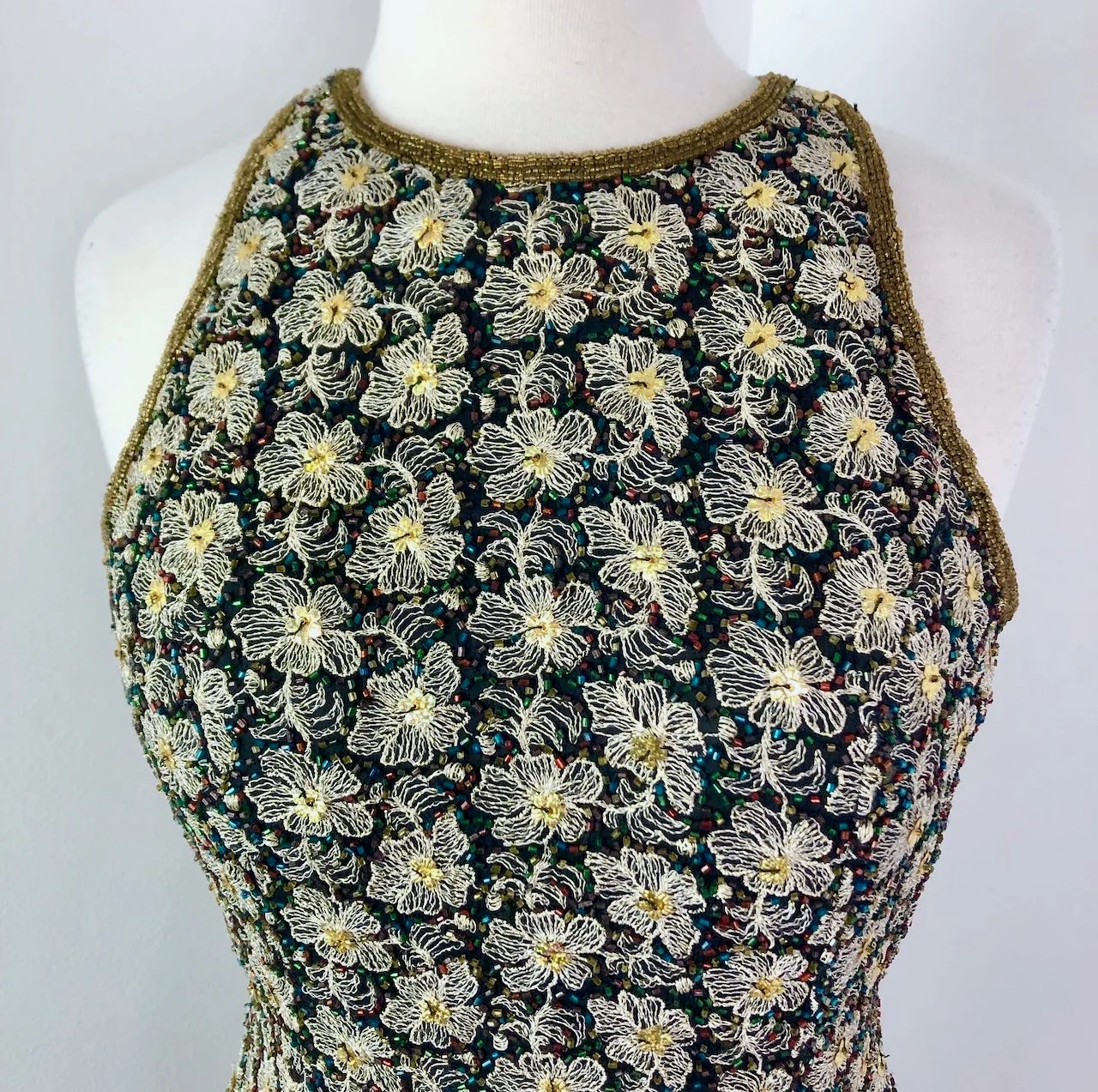 90s/00s Embroidered And Beaded Dress by Papéll Boutique Evening - Image 6