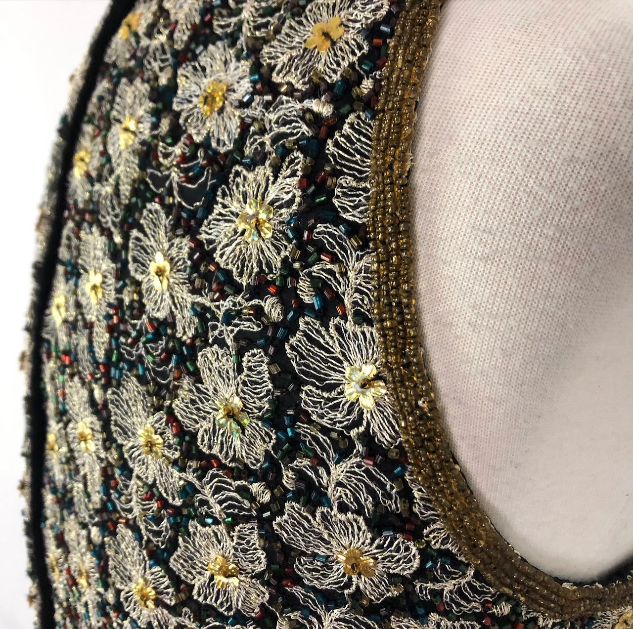 90s/00s Embroidered And Beaded Dress by Papéll Boutique Evening - Image 8