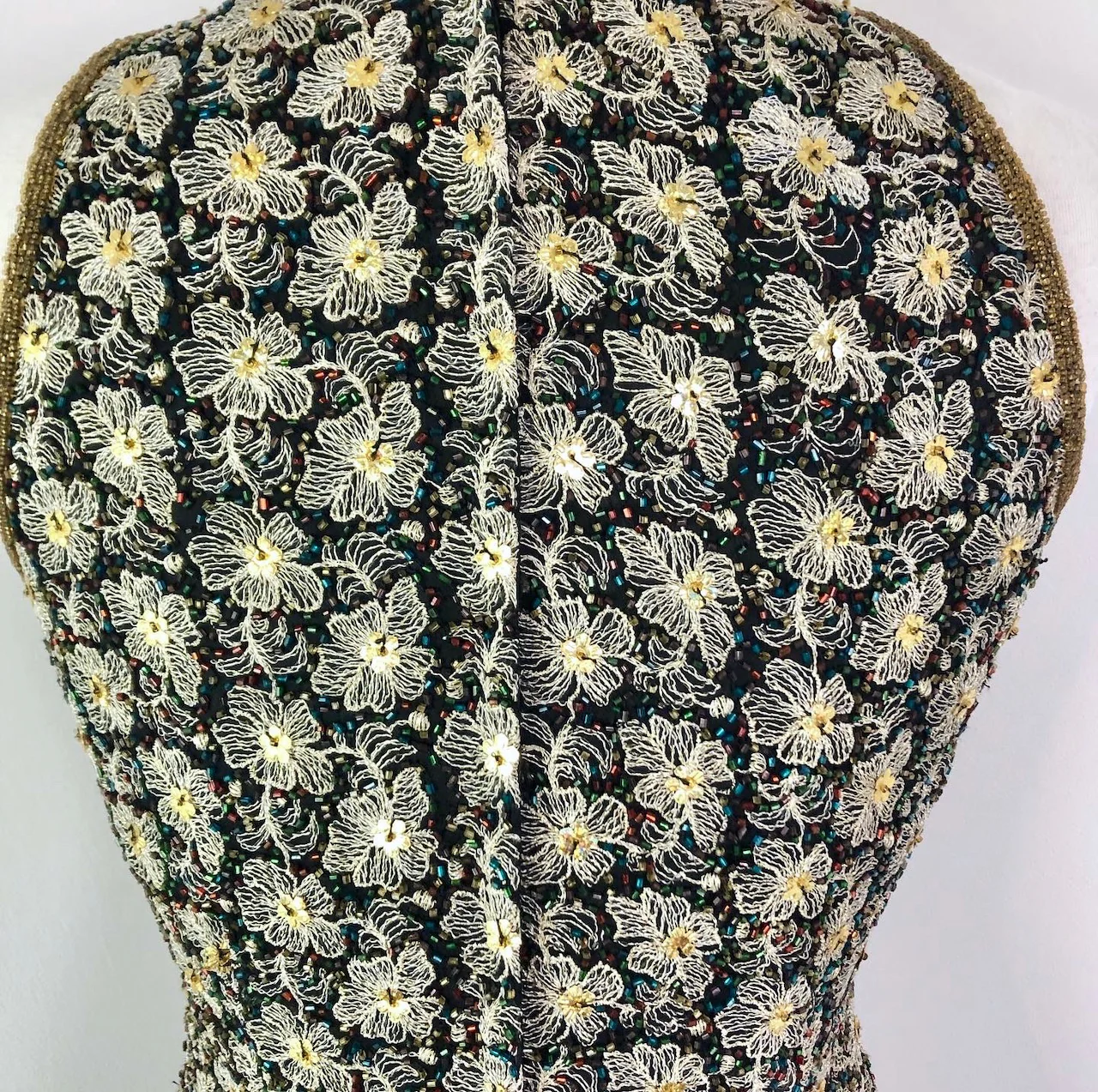 90s/00s Embroidered And Beaded Dress by Papéll Boutique Evening - Image 9