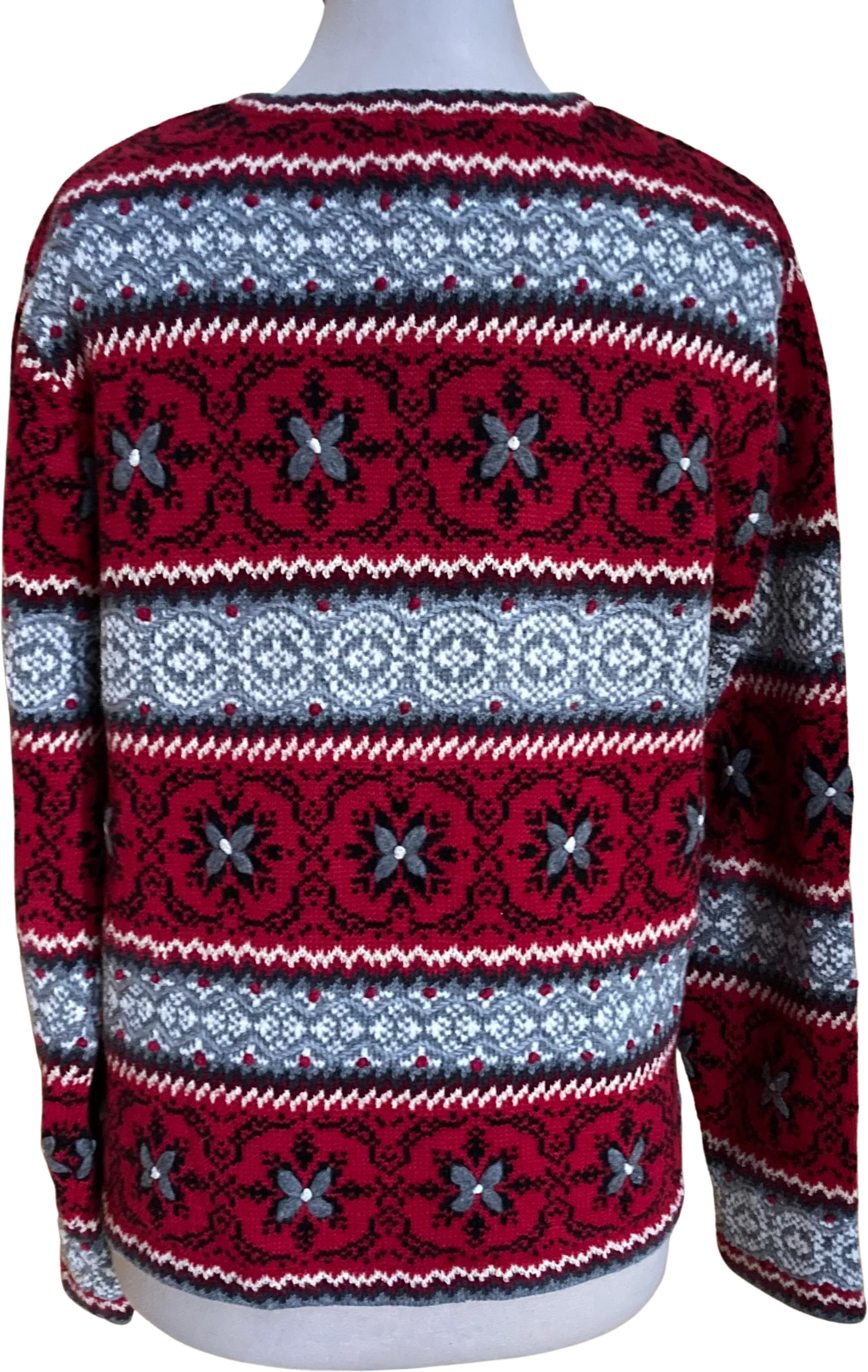 90s/00s Fair Isle Cardigan By Talbots Petites - Image 2