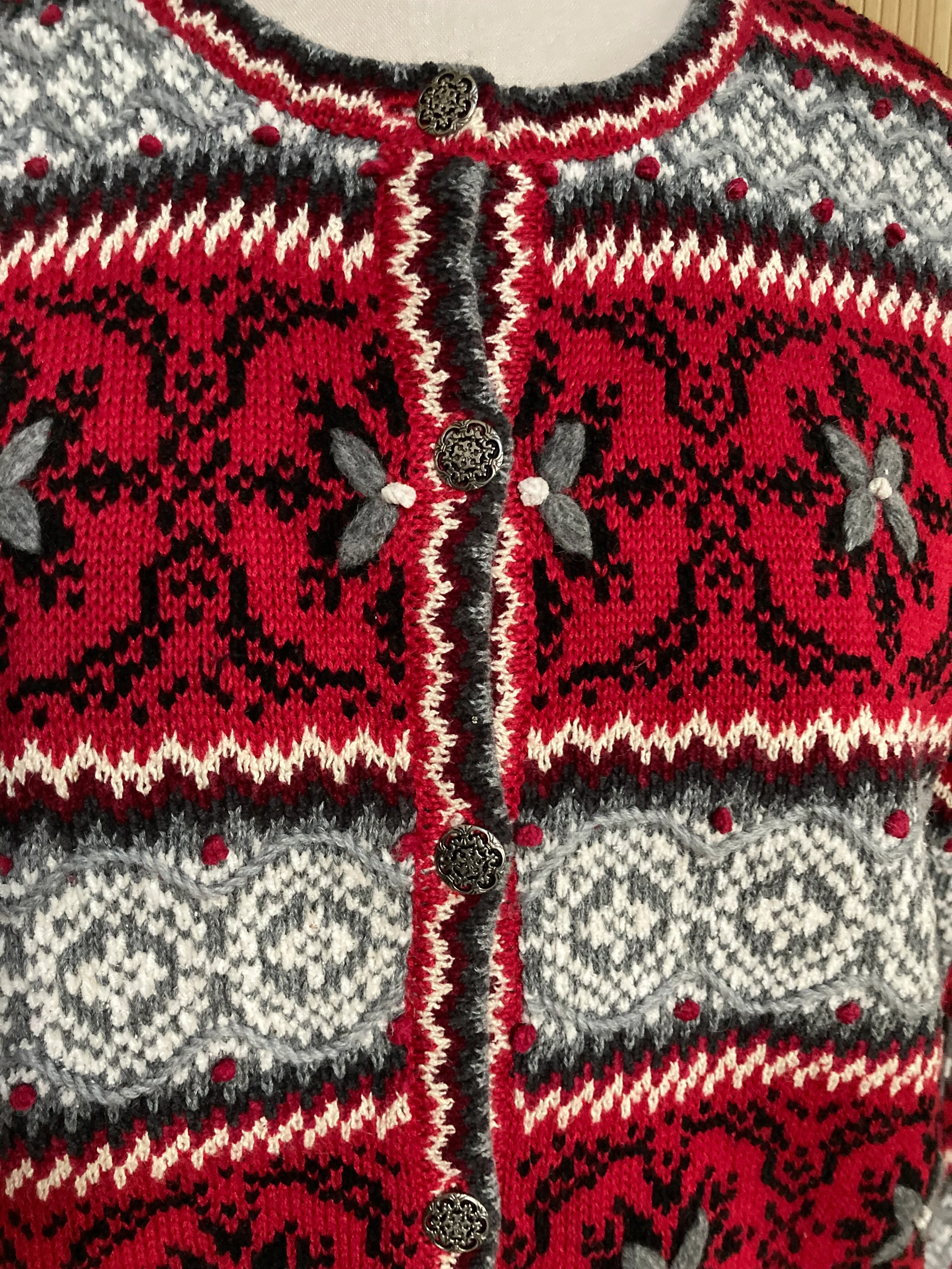 90s/00s Fair Isle Cardigan By Talbots Petites - Image 3