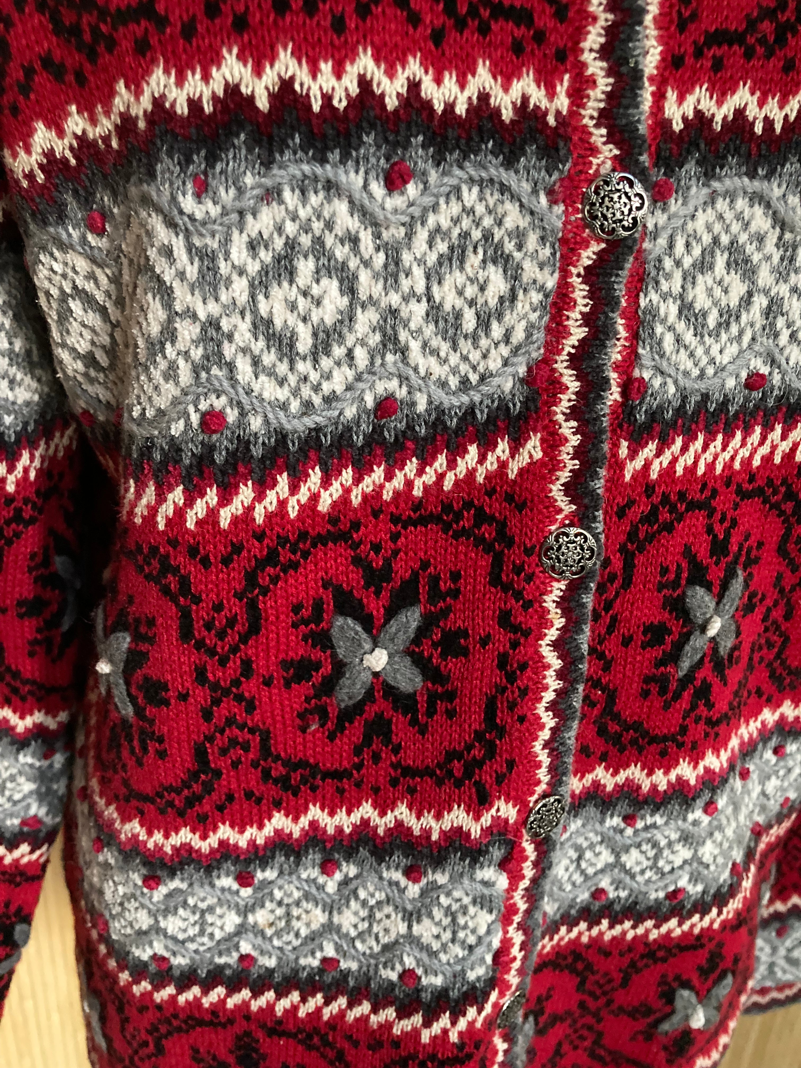 90s/00s Fair Isle Cardigan By Talbots Petites - Image 4