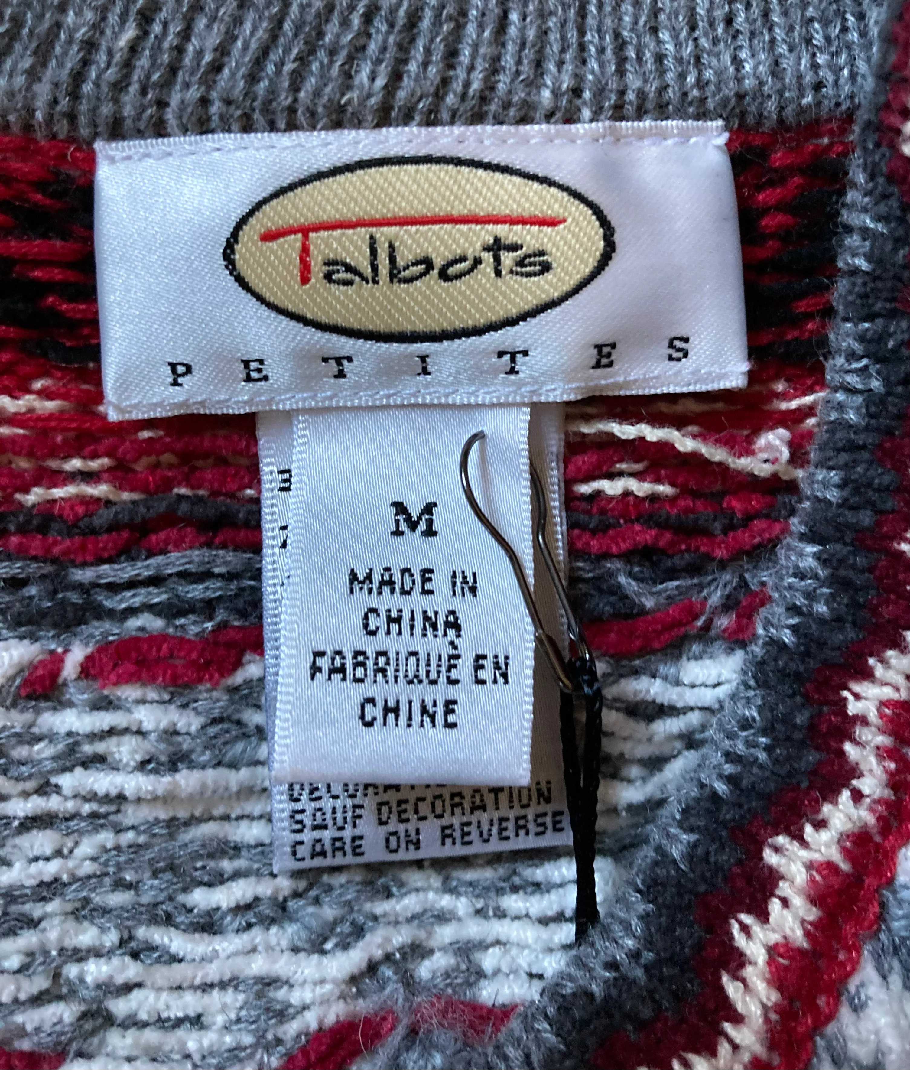 90s/00s Fair Isle Cardigan By Talbots Petites - Image 6