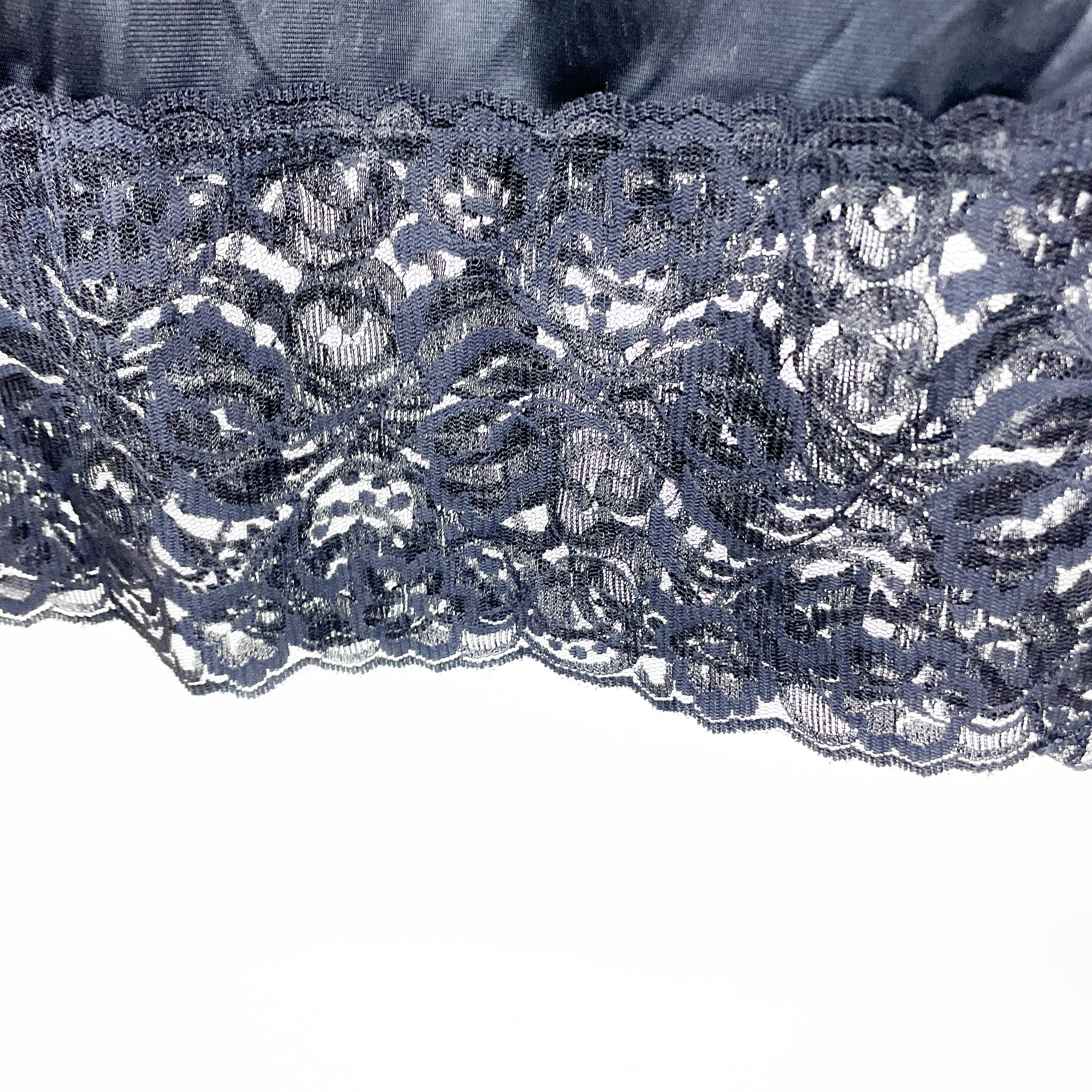 90s/00s Fairycore Fairy Goth Lace Trim Slip Skirt Satin By Vanity Fair - Image 5