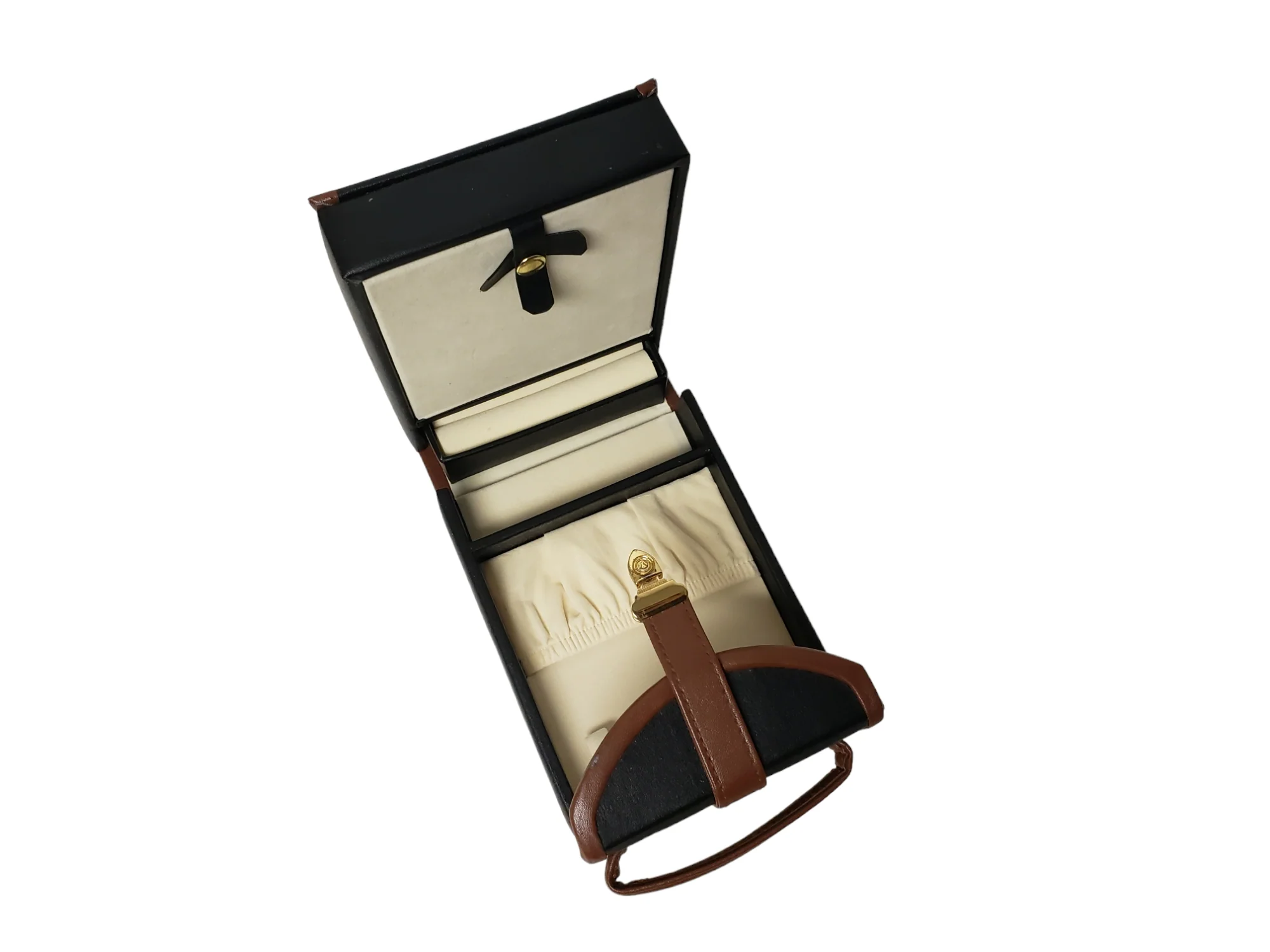 90s/00s Faux Leather Men's Travel Jewelry Case - Image 5