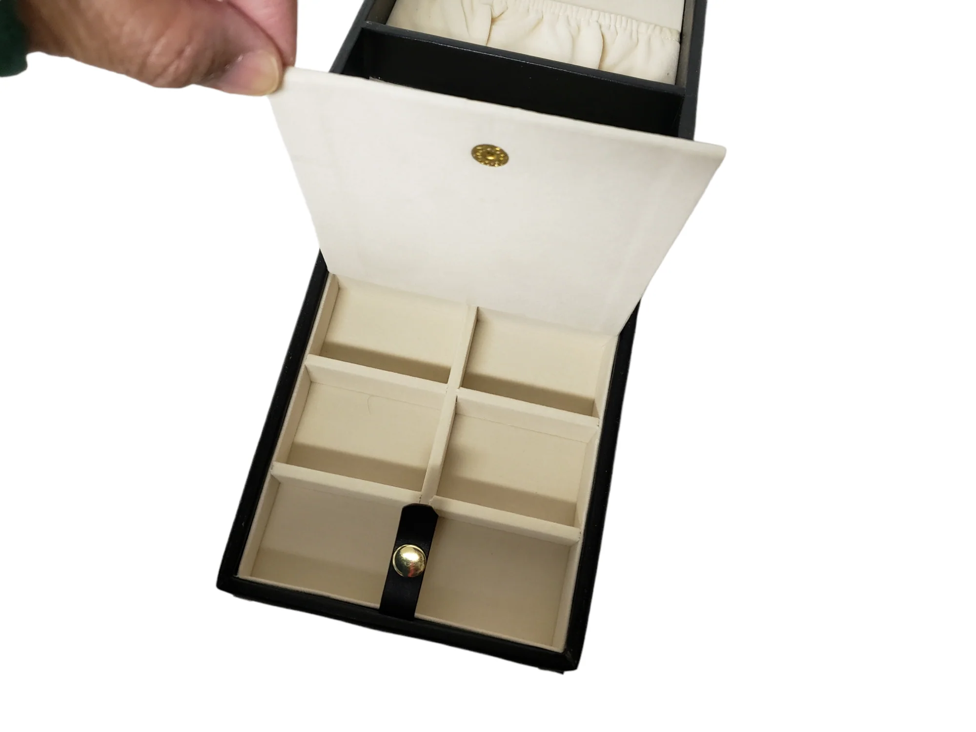 90s/00s Faux Leather Men's Travel Jewelry Case - Image 7