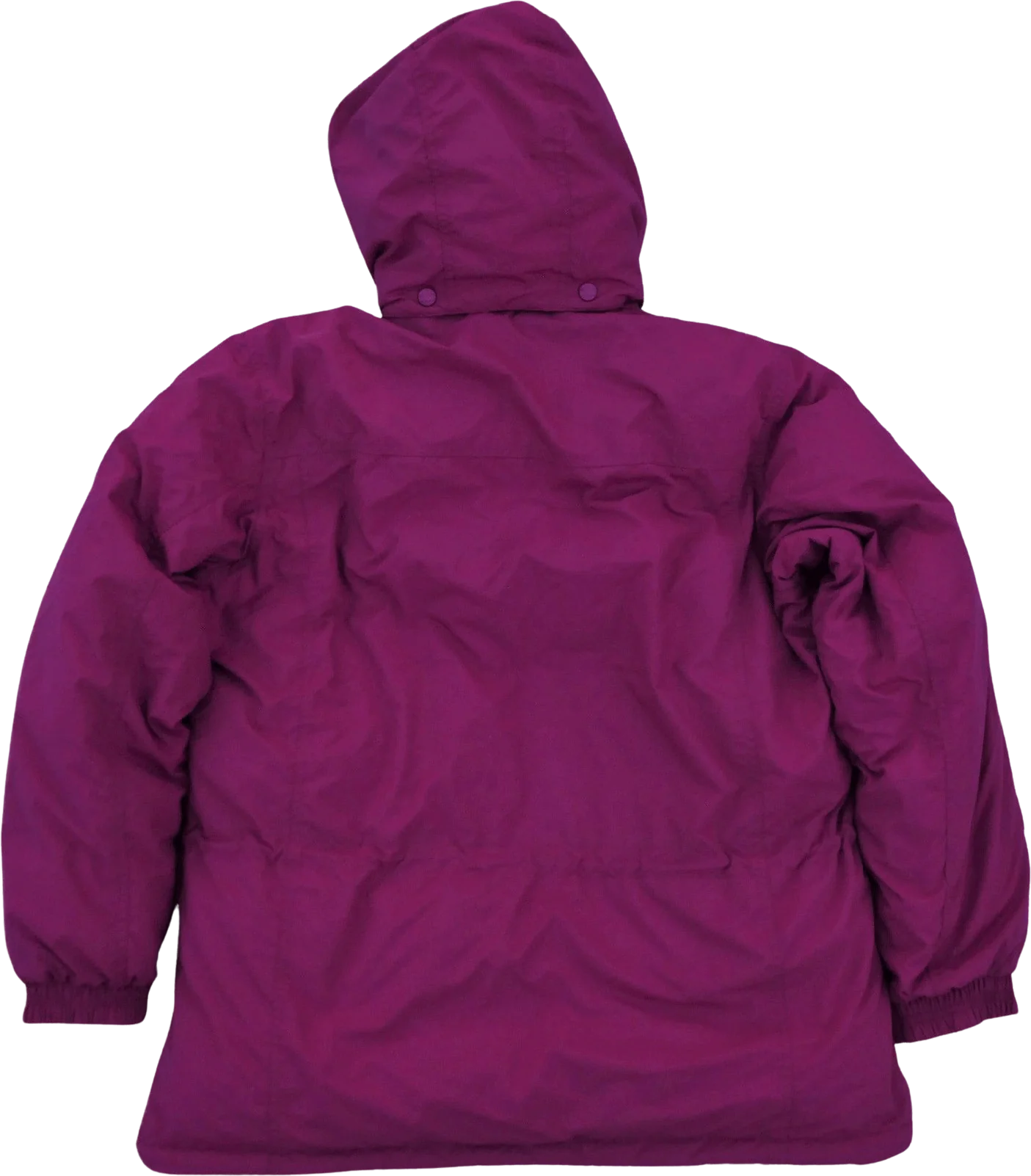 90s/00s Goose Down Parka Puffer Detachable Hood Plum L by LL Bean - Image 2