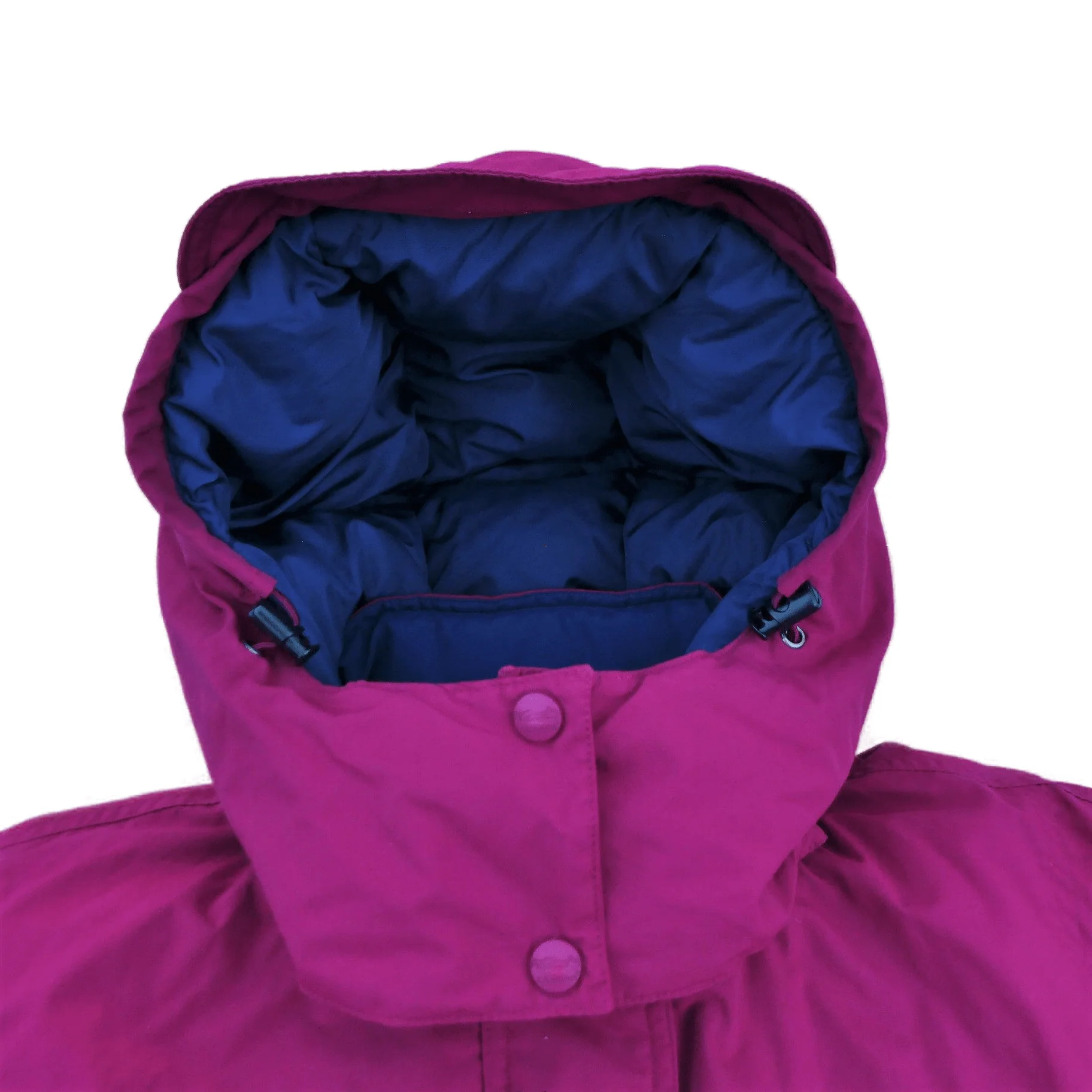 90s/00s Goose Down Parka Puffer Detachable Hood Plum L by LL Bean - Image 3