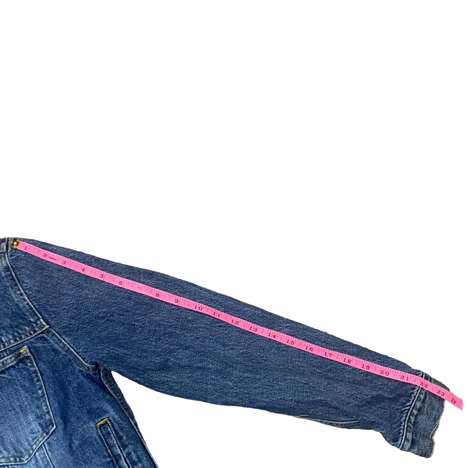 90s/00s Jean Jacket Sz M Usa Flag Patch Denim Rl By Polo Jeans Co. Ralph Lauren - Image 7