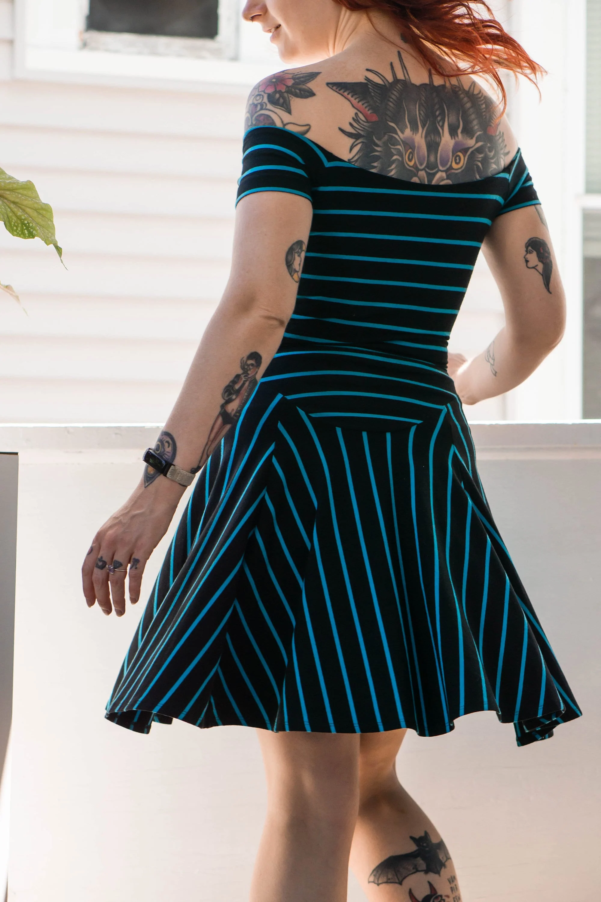 90s/00s Jersey Knit Lycra Skater Spin Mini Dress by Betsey Johnson - Image 6