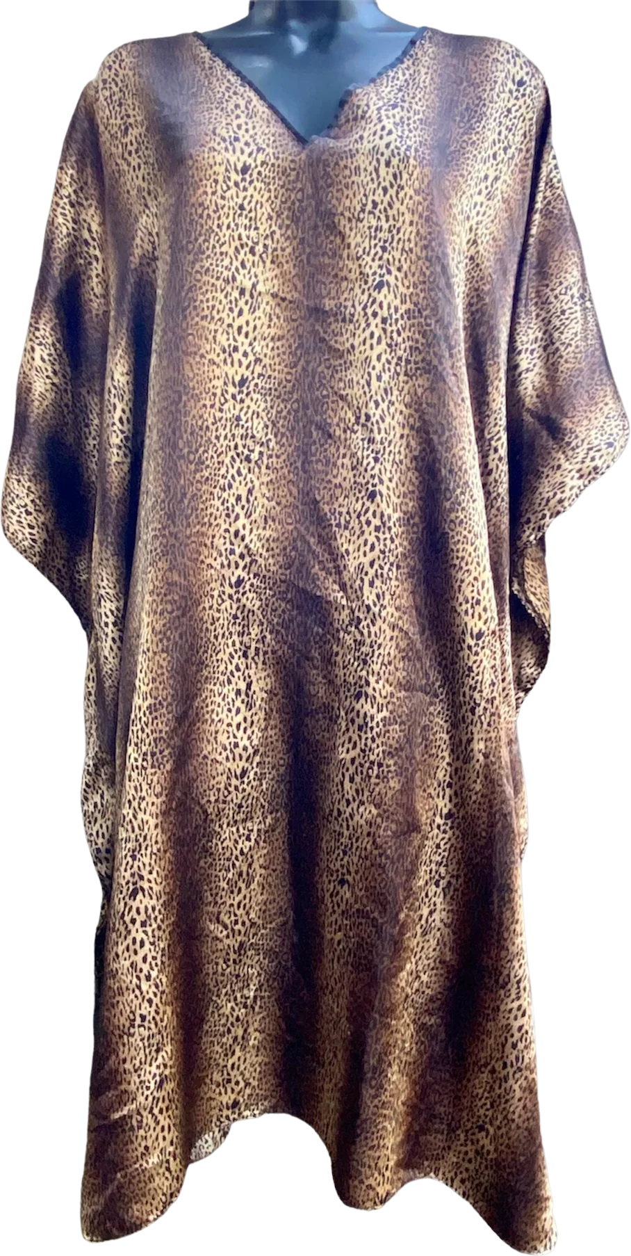 90s/00s Leopard Print Caftan Dress By Winlar
