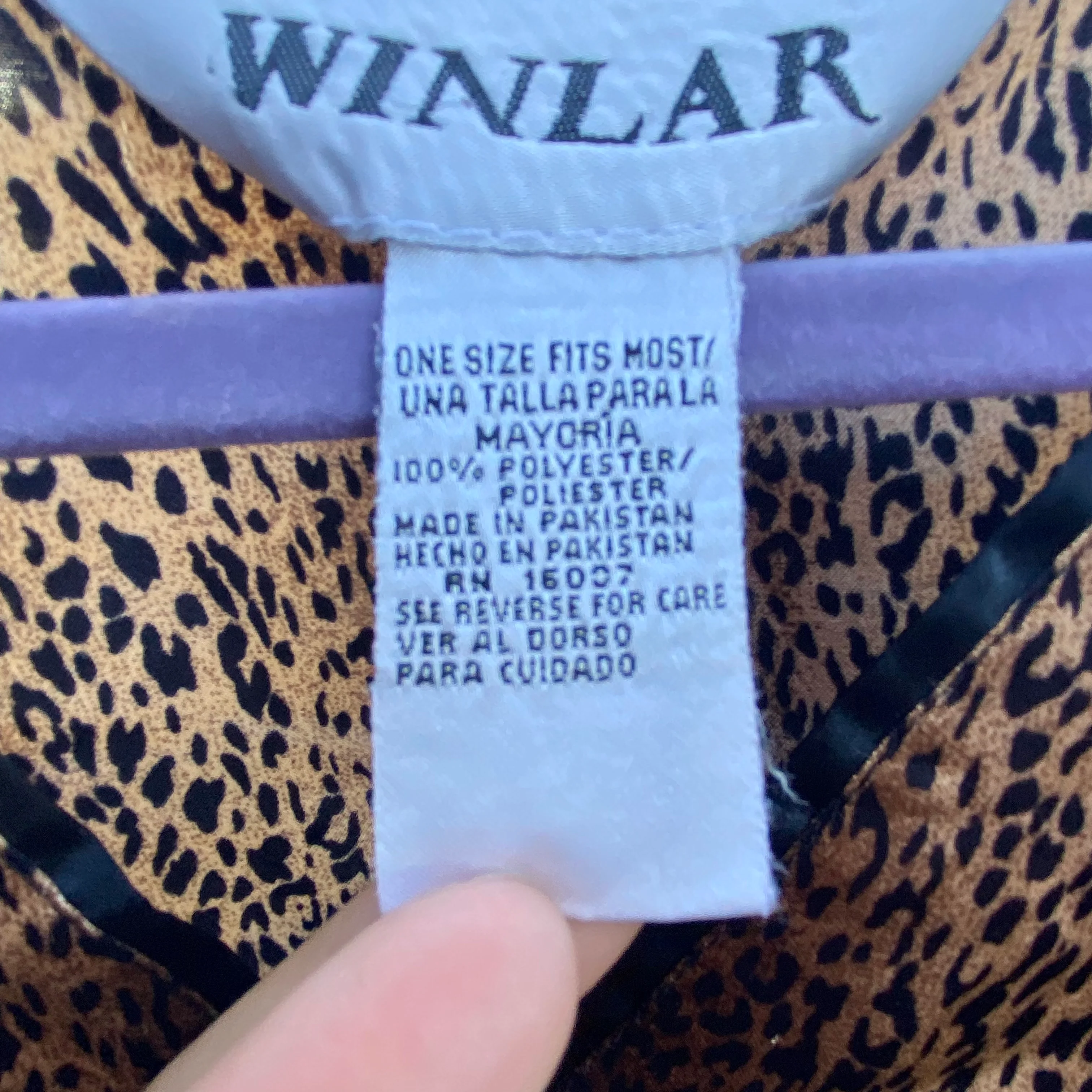 90s/00s Leopard Print Caftan Dress By Winlar - Image 4