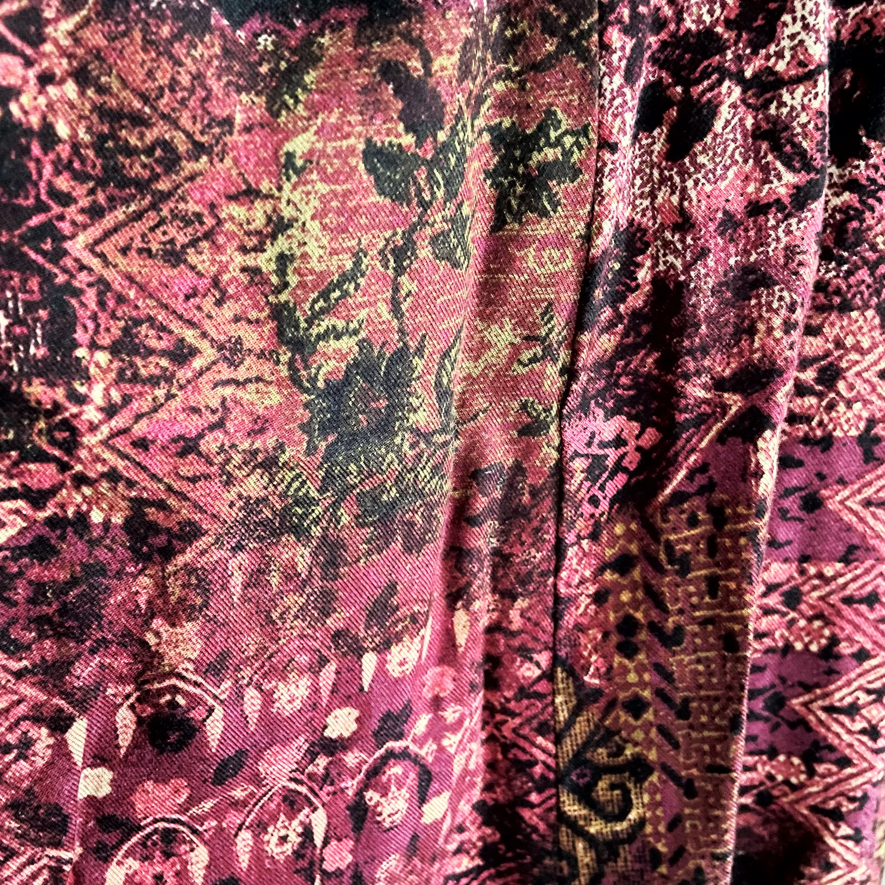 90s/00s Mixed Print Midi Skirt By Koret Petite - Image 4