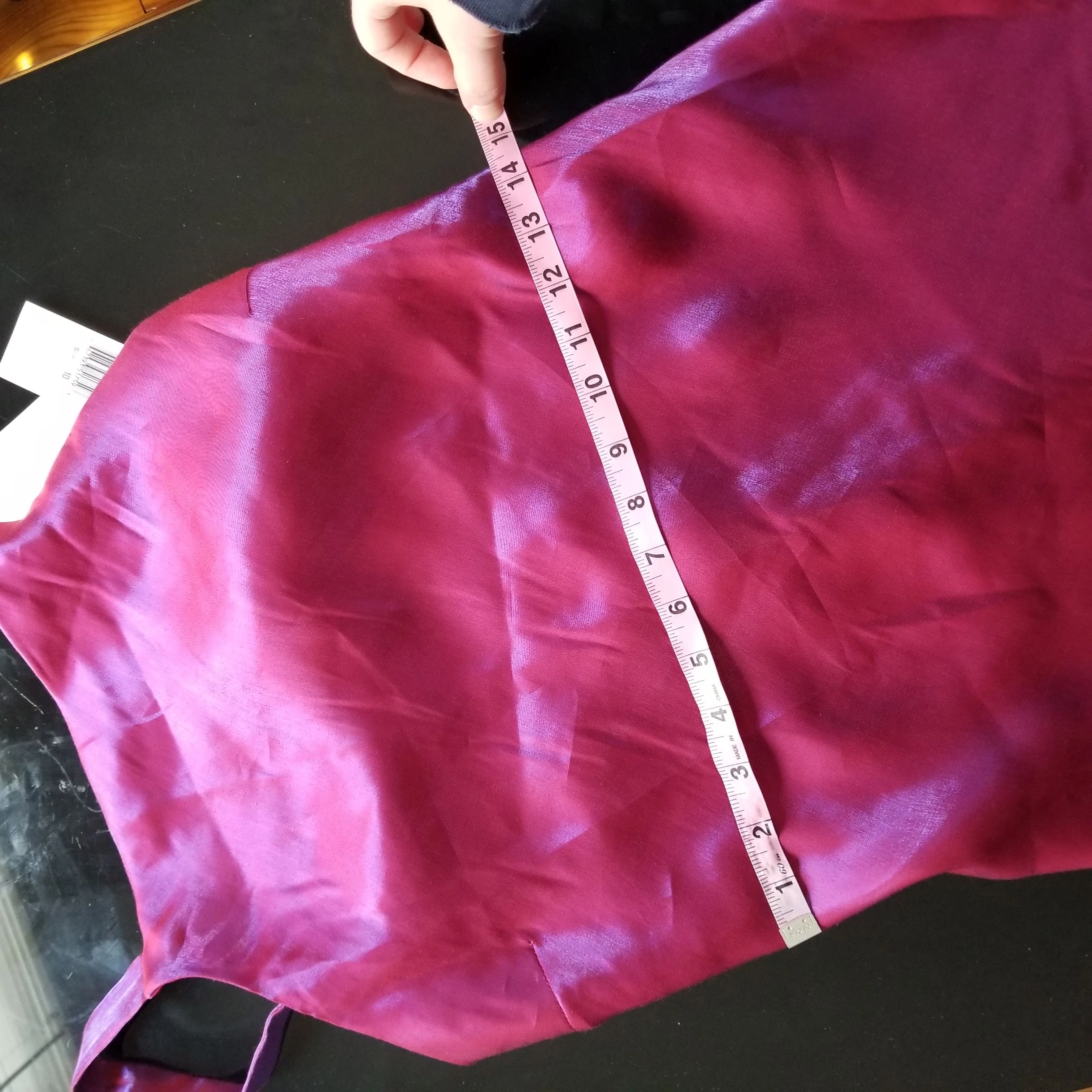 90s/00s Nwt Duochrome Slip Gown Dress Magenta Blue By Chelsea Nites - Image 6
