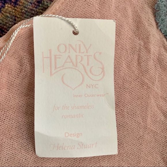 90s/00s Nwt Only Hearts Pink Mesh Blue Lace Camisole Top By Only Hearts - Image 4