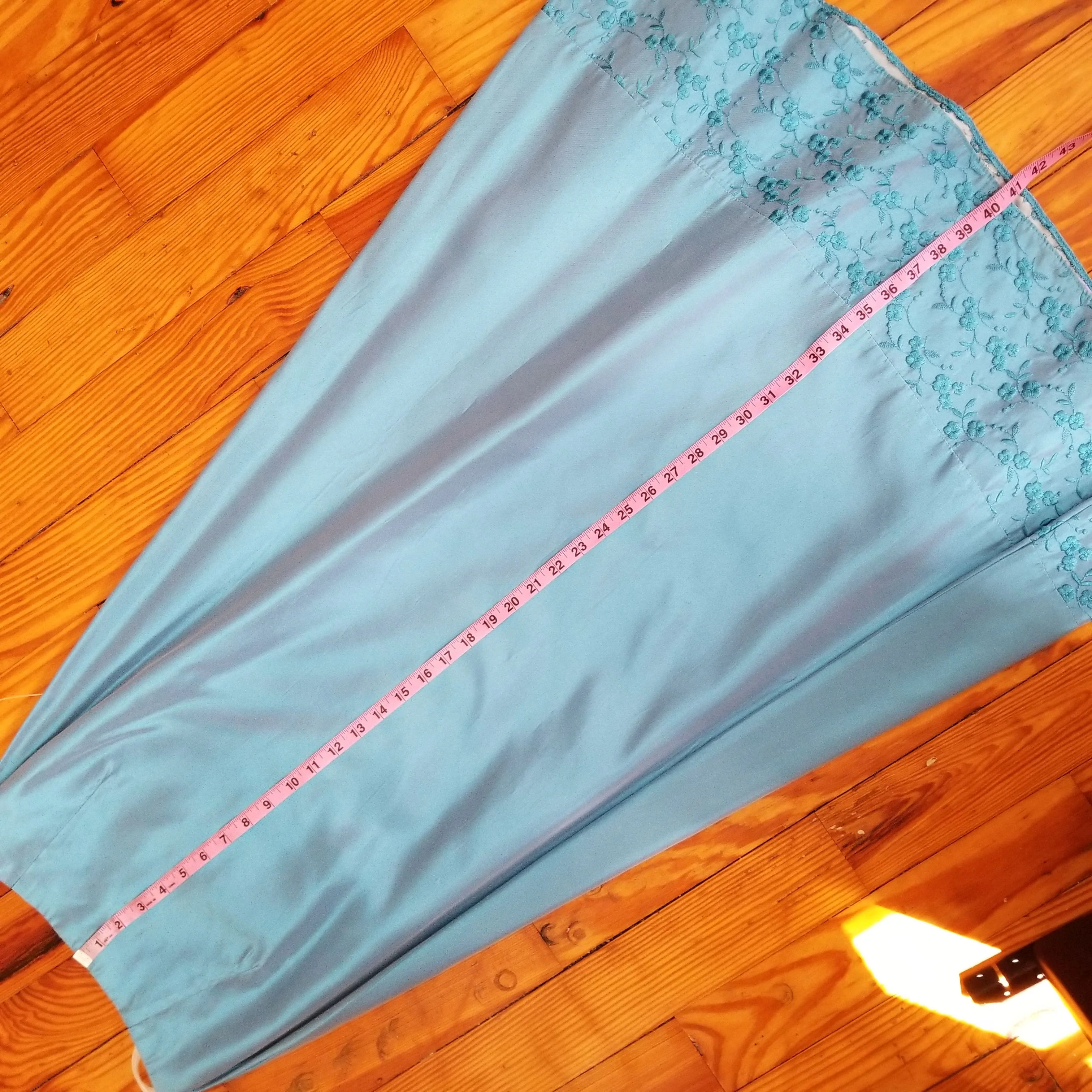 90s/00s Nwt Two Piece Taffeta Prom Gown Dress Light Blue By Scott McClintock - Image 9