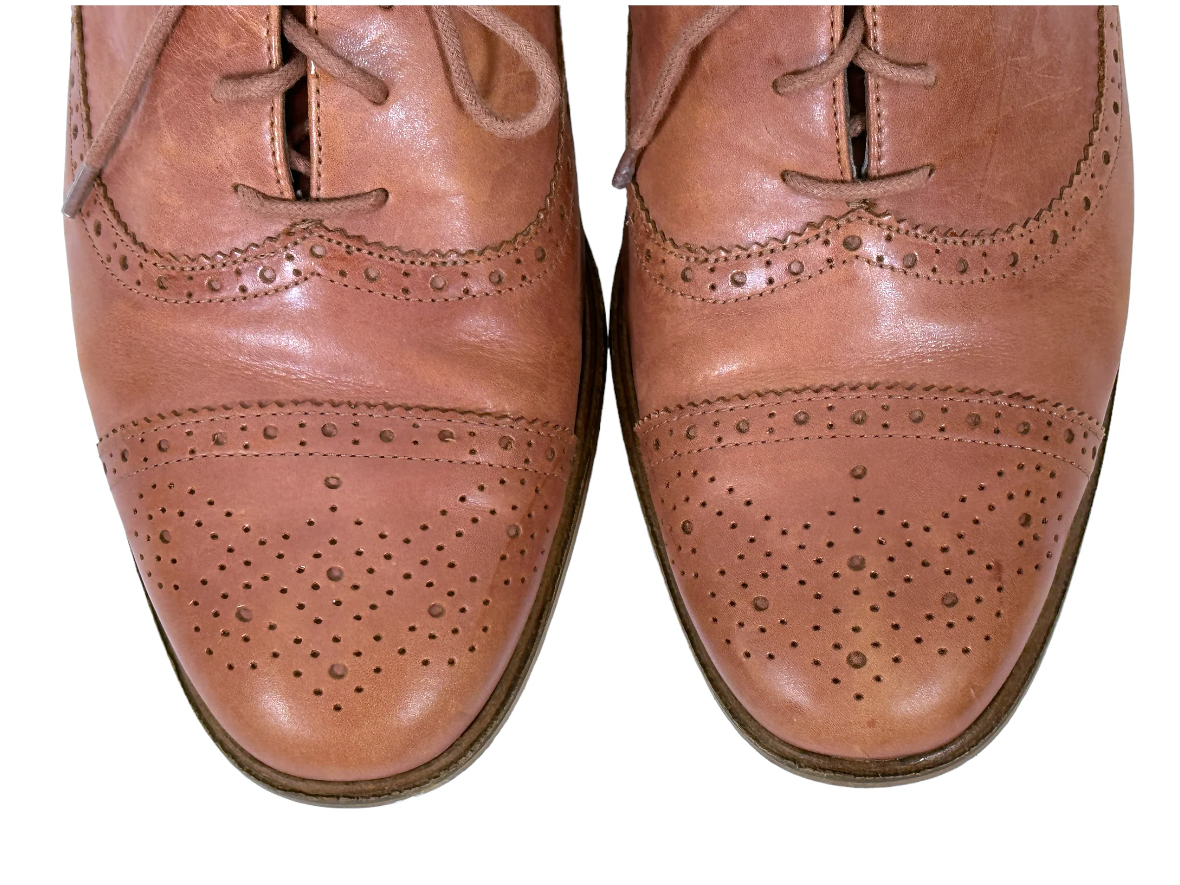 90s/00s Oxford Spectator Leather Shoes By Enzo Angiolini - Image 3