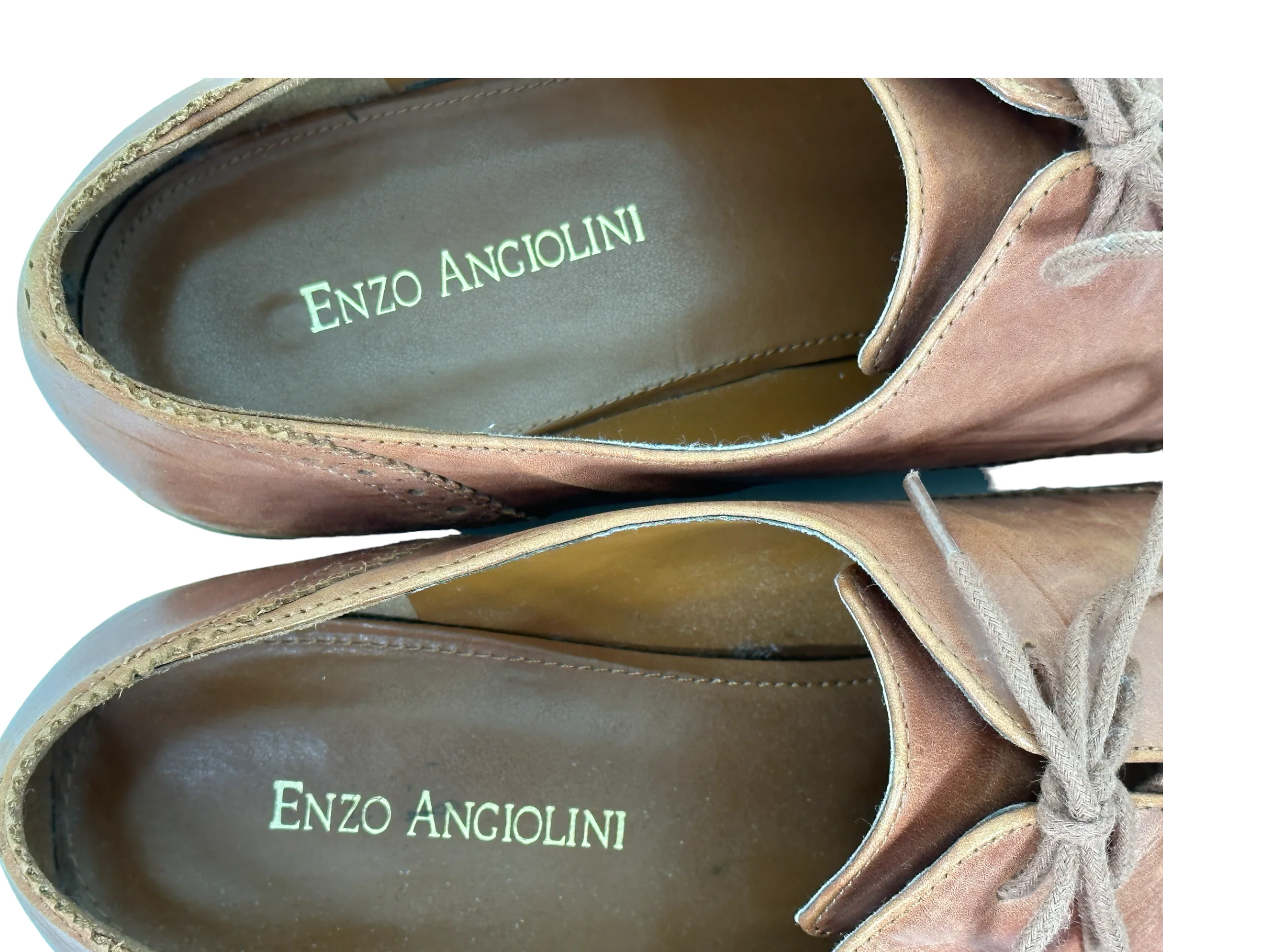 90s/00s Oxford Spectator Leather Shoes By Enzo Angiolini - Image 5