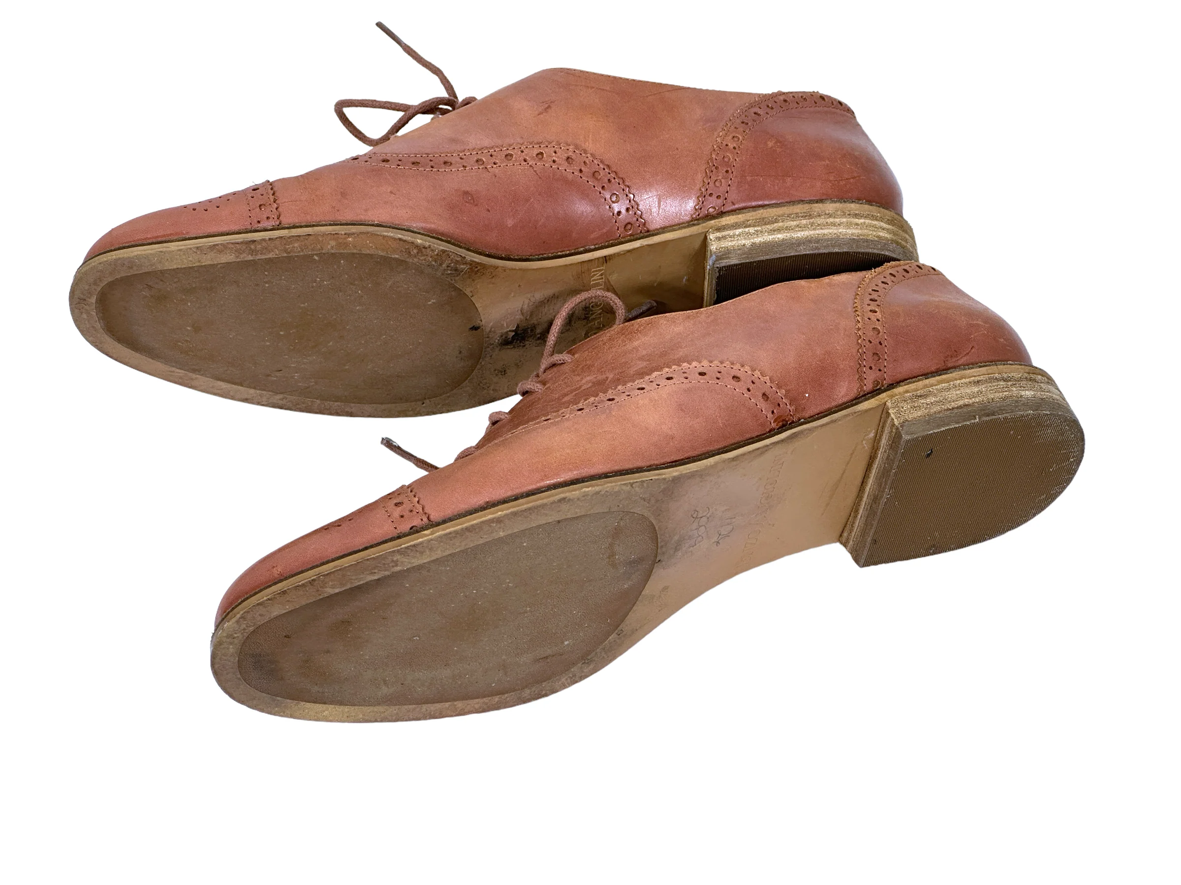 90s/00s Oxford Spectator Leather Shoes By Enzo Angiolini - Image 6