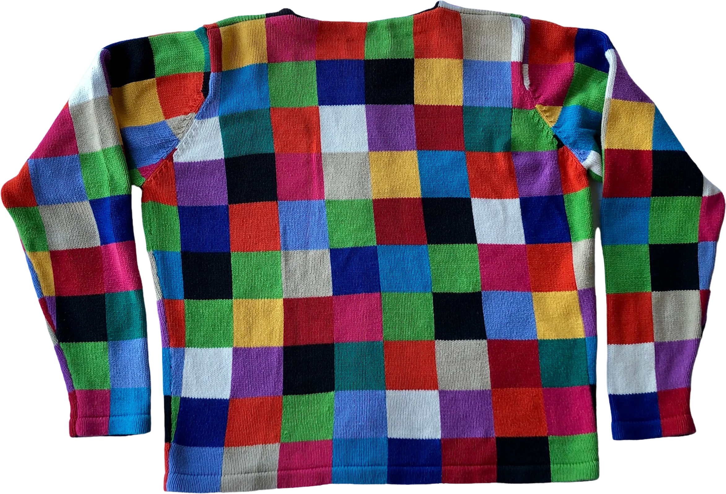 90s/00s Patchwork Zip Front Cardigan Sweater Grandma Chic By Mark, Fore & Strike - Image 2