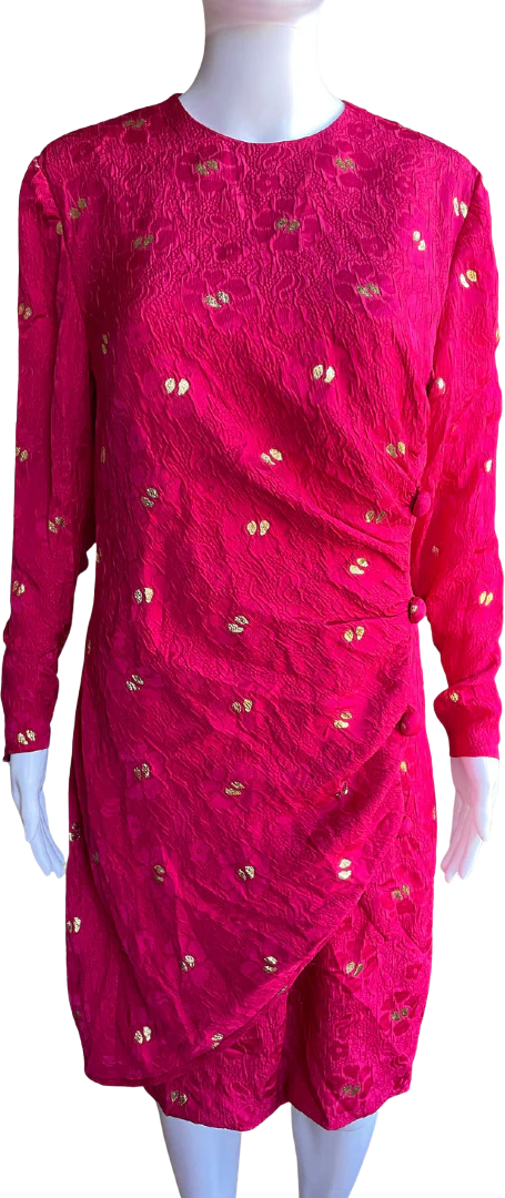 90s/00s Pink&gold Vintage Party Dress By Stanley Platos