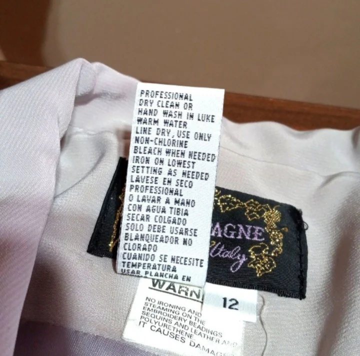 90s/00s Quality Lattice Front Pocket Blazer Full Lining By Champagne Italy - Image 7