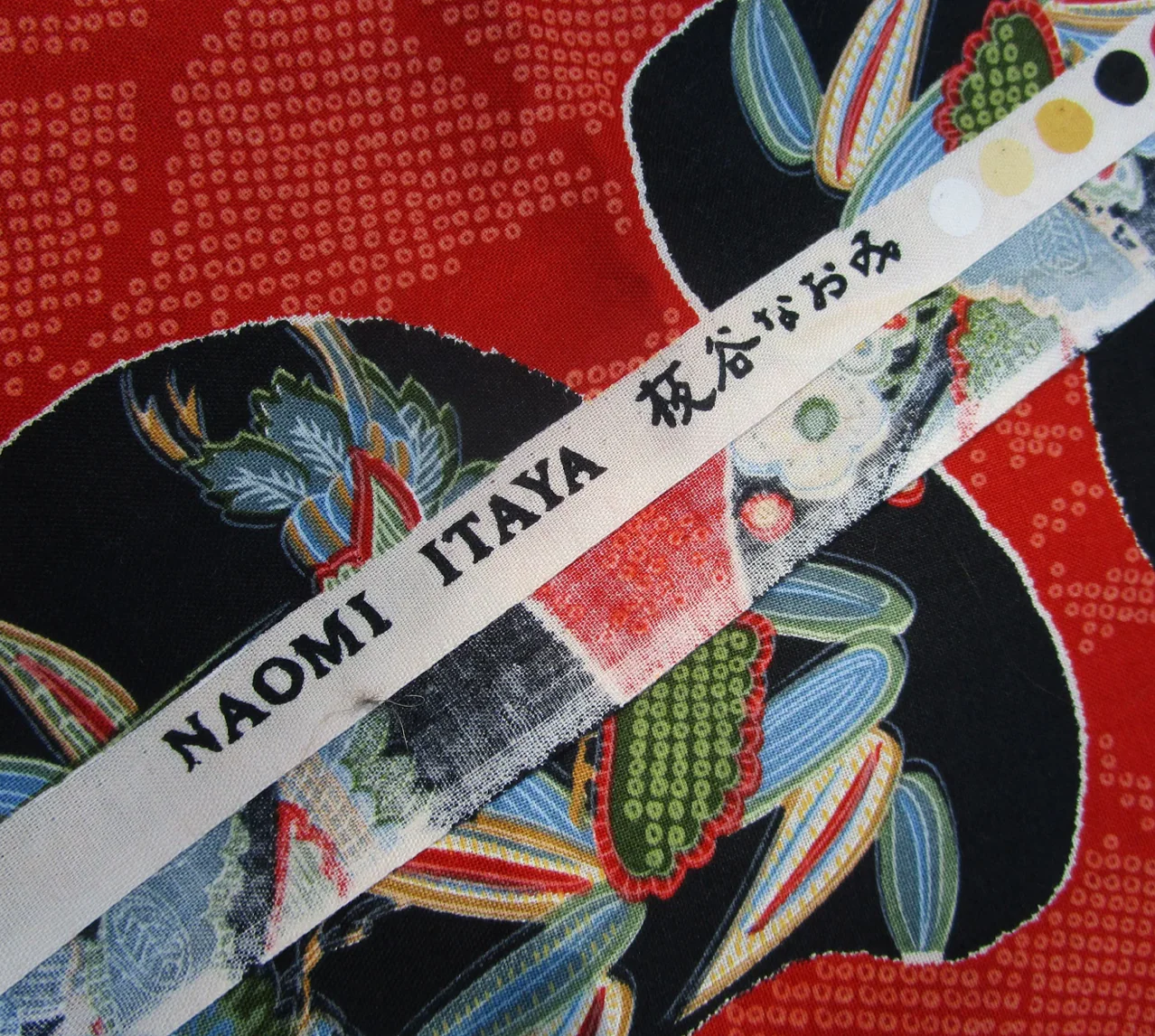 90s/00s Red And Black Print Cotton Lightweight by Naomi Itaya - Image 2